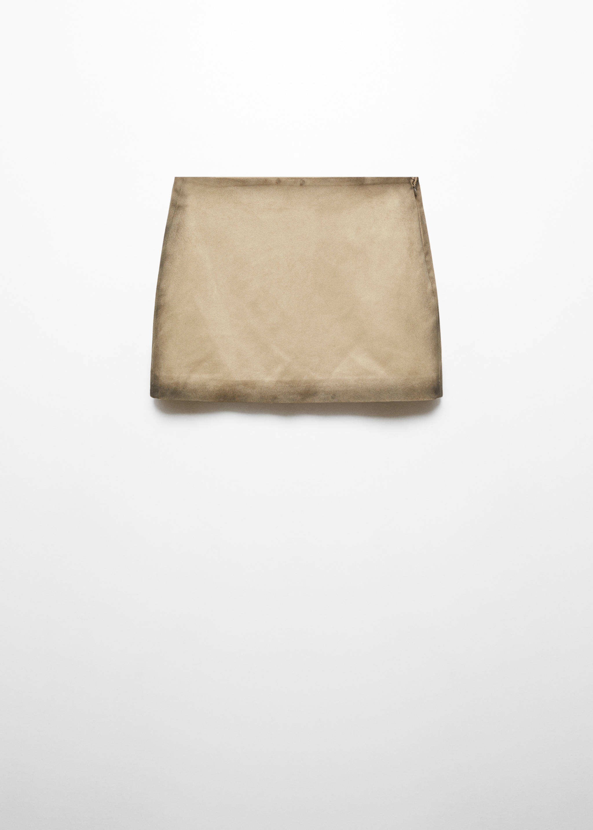 Worn-effect leather skirt - Article without model