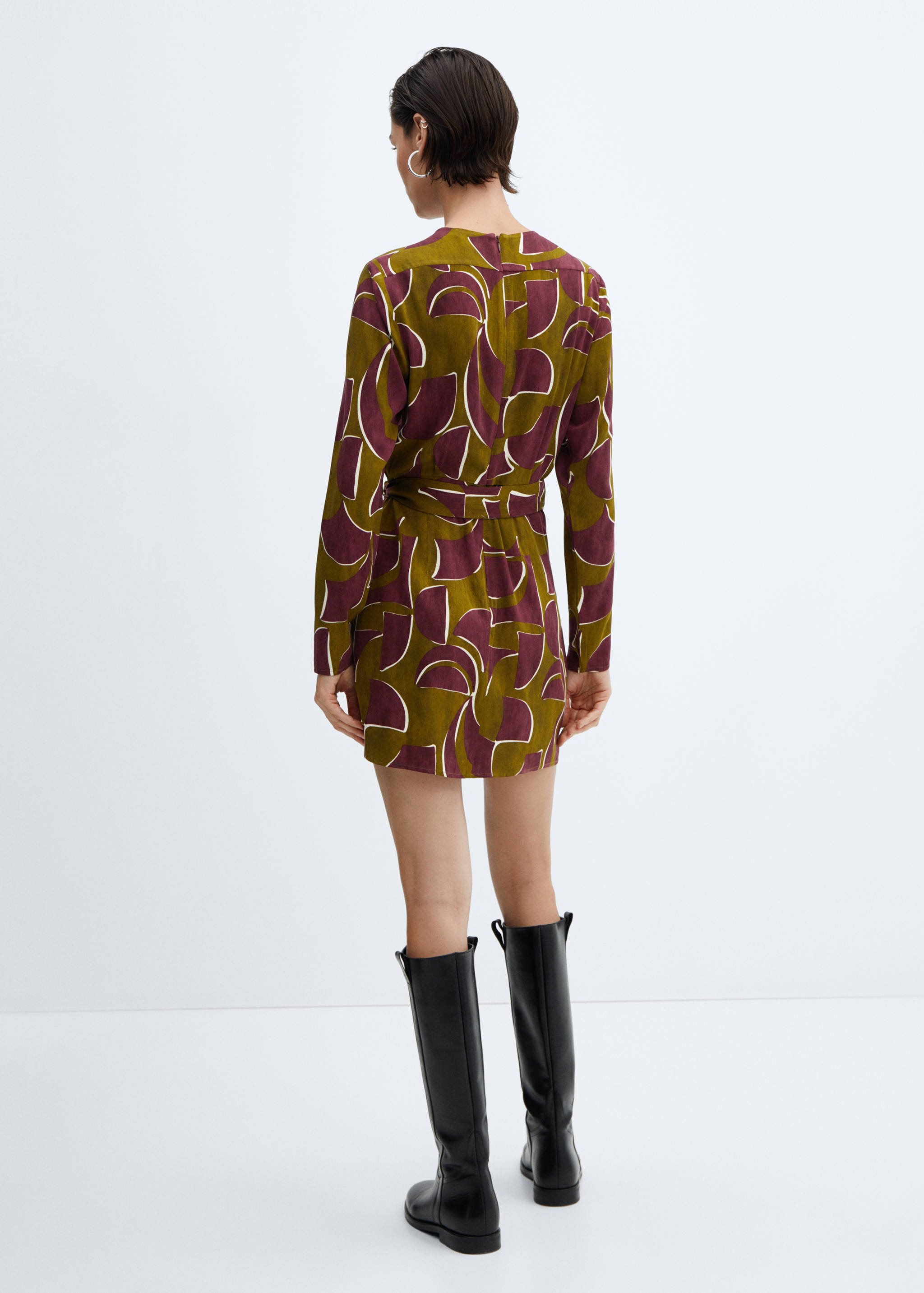 Vestido cruzado nudo - Reverso del artículo