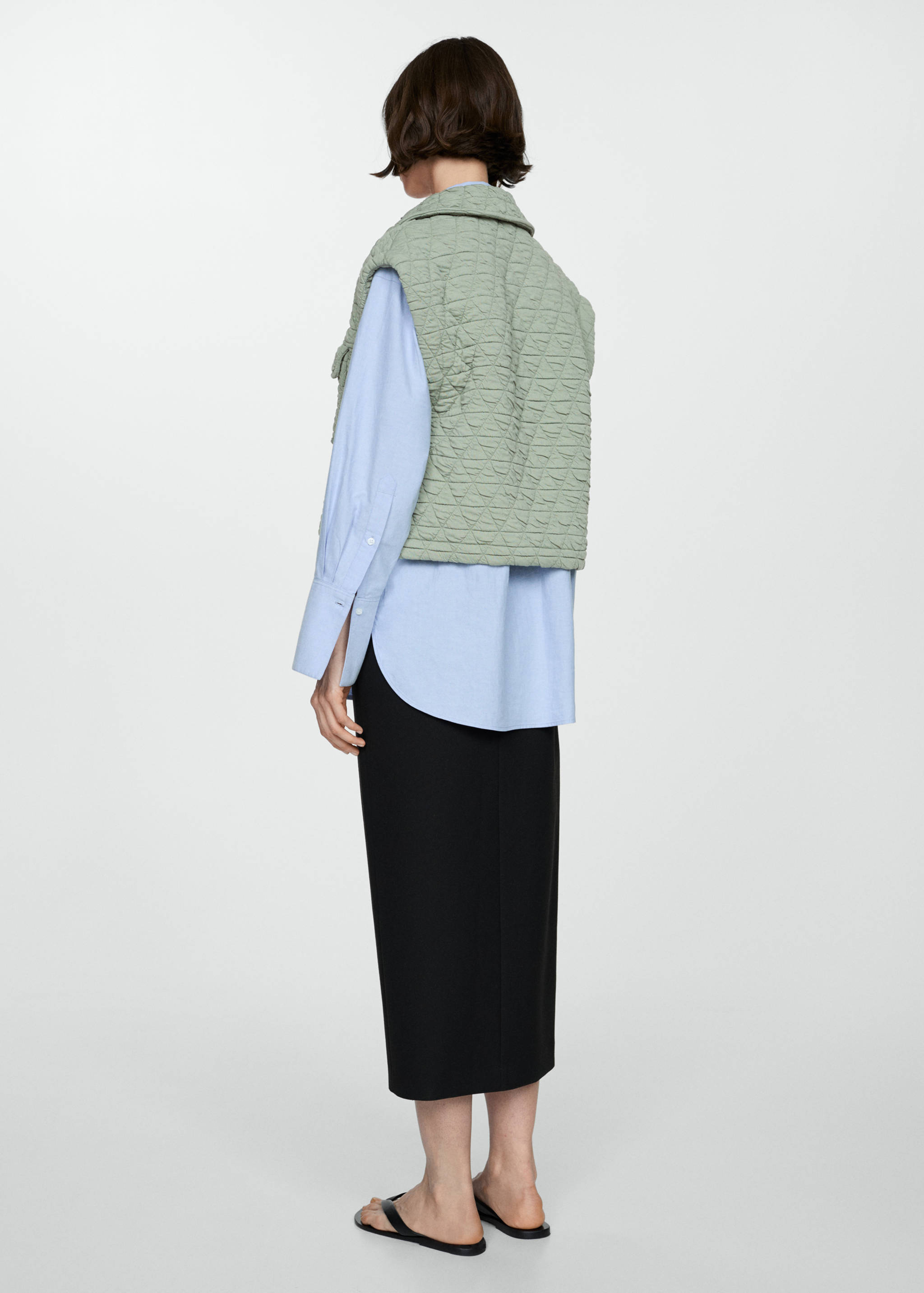Gilet matelassé boutons - Verso de l’article