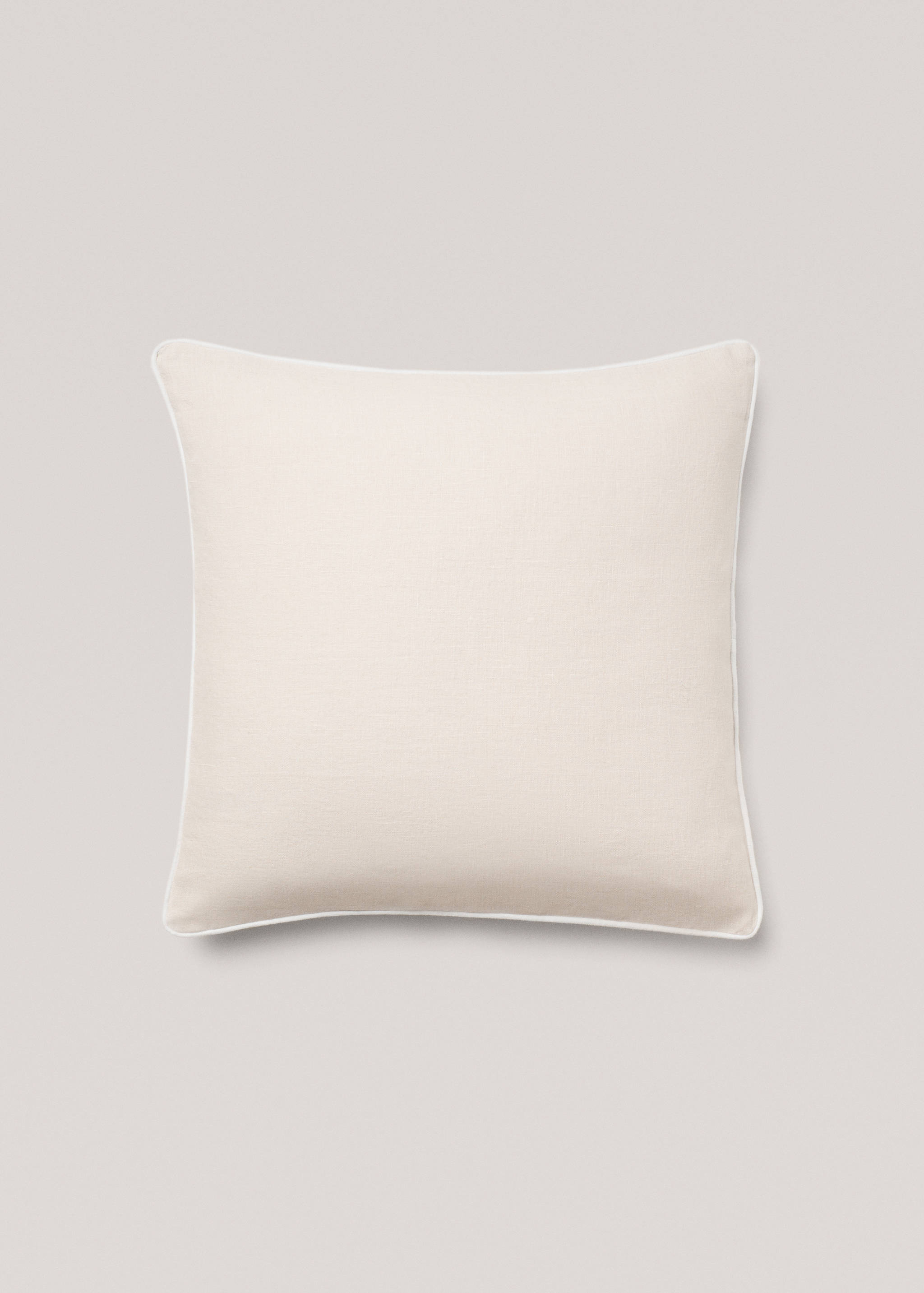 Housse de coussin 100 % lin liseré 60 x 60 cm - Article sans modèle