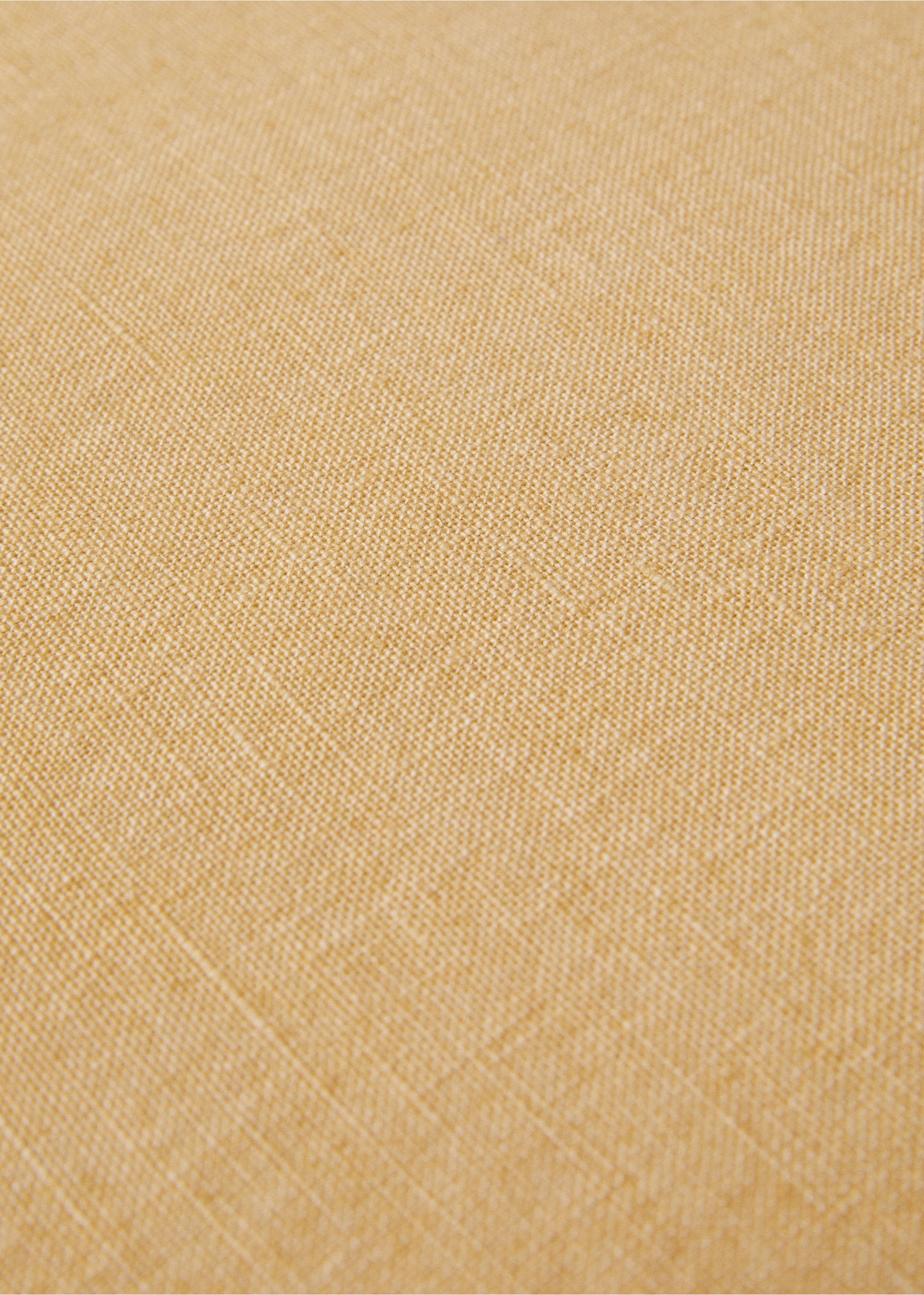 Housse de coussin 100 % lin liseré 60 x 60 cm - Détail de l'article 1, Ocre. Ref: 67074042-00.