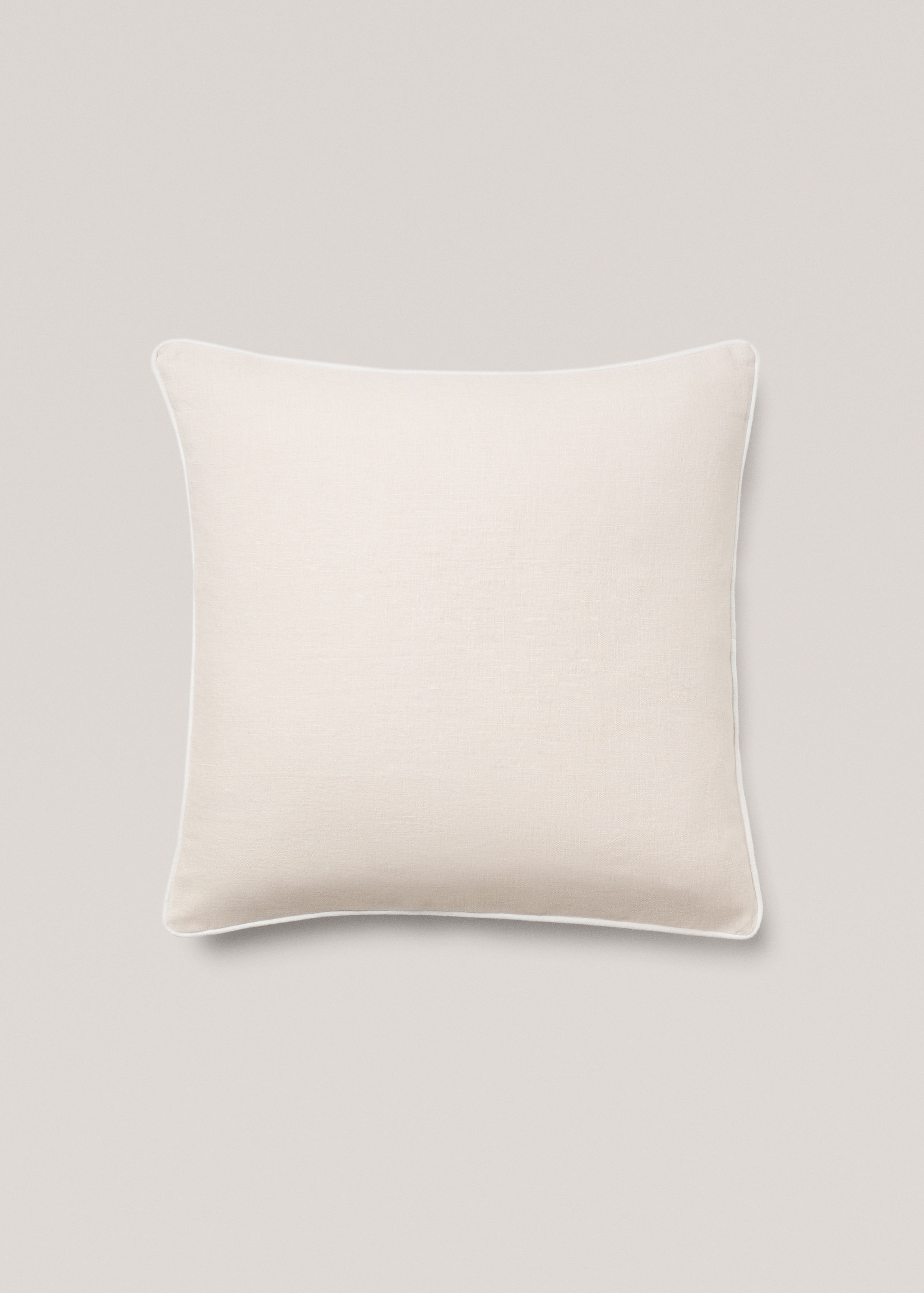 Housse de coussin 100 % lin liseré 60 x 60 cm - Article sans modèle