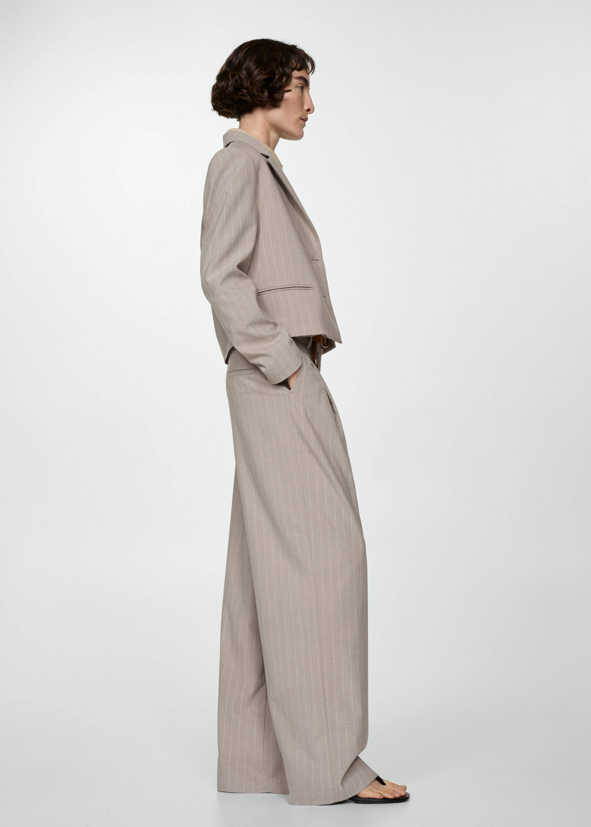 Pinstripe suit trousers - Details of the article 2