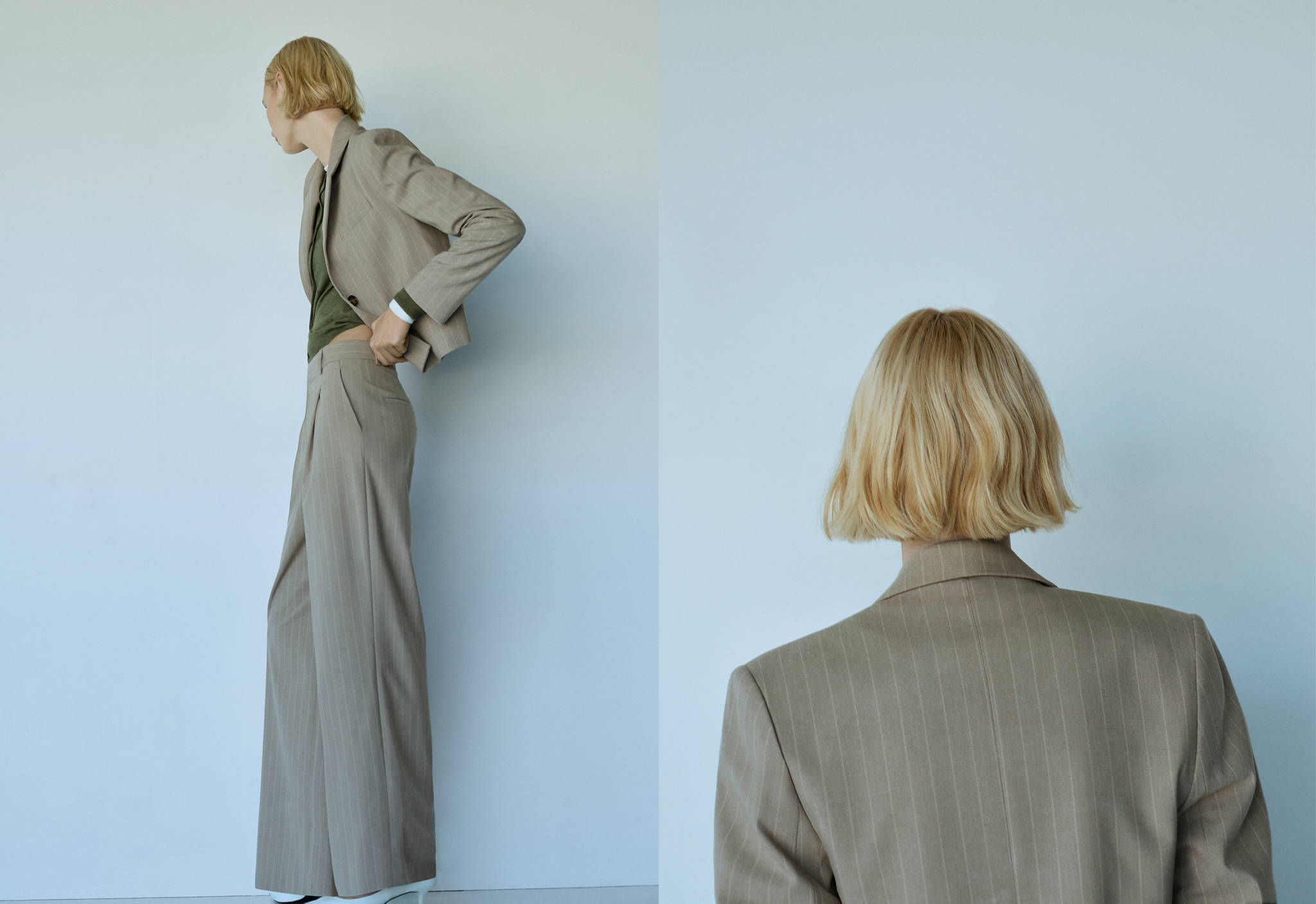 Pantalon de costume fines rayures - Plan panoramique