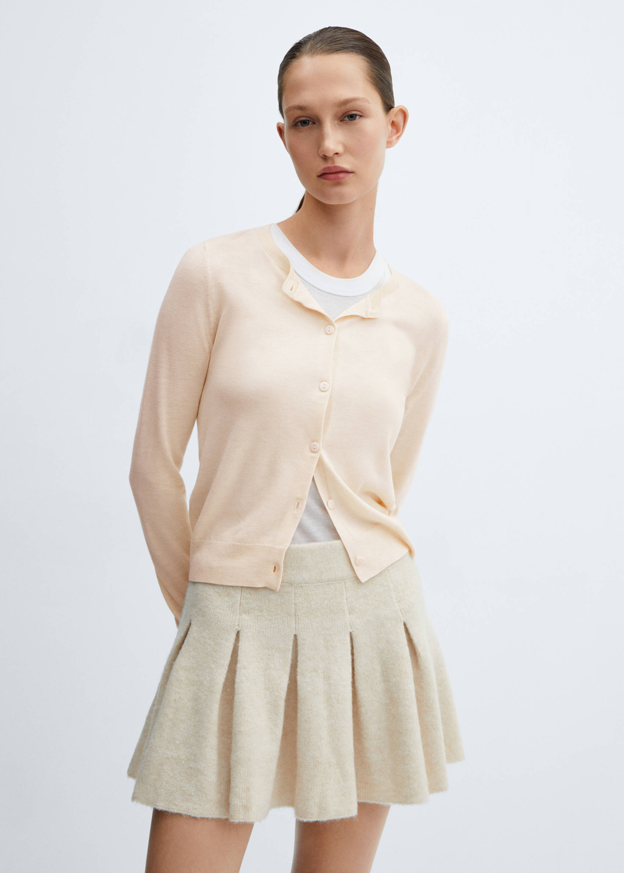 Cardigan maille boutons - Plan moyen