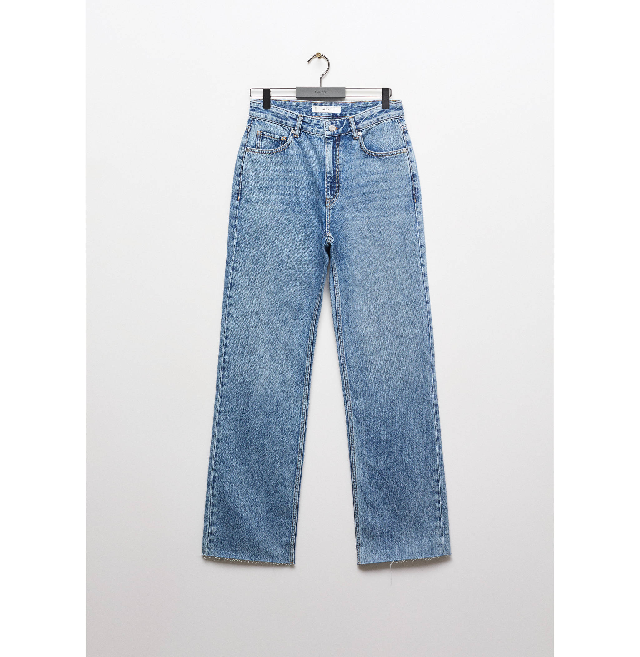 Wide leg mid-rise jeans - Article without model