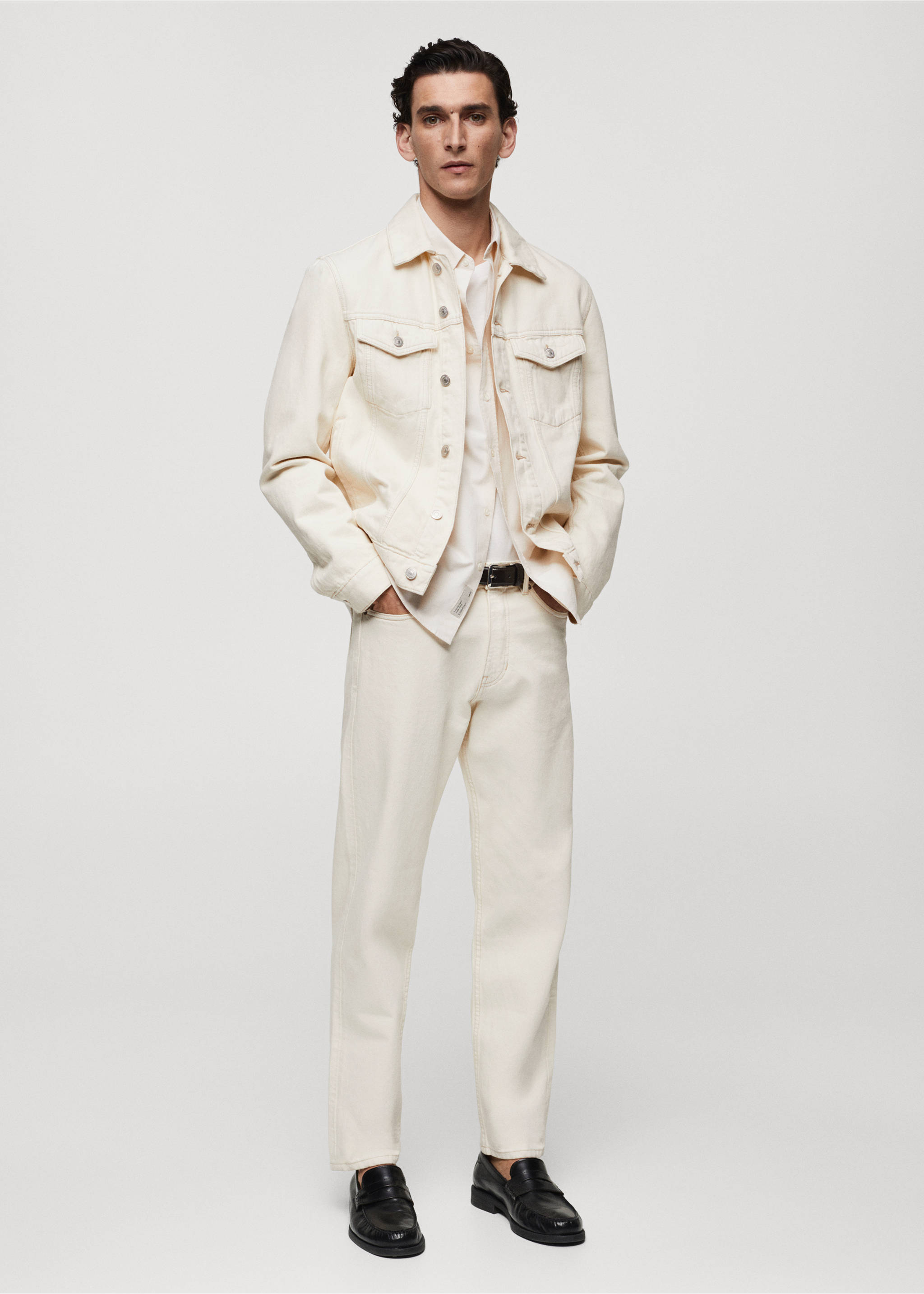 Bob straight-fit jeans - General plane, Ecru. Ref: 67074439-00.