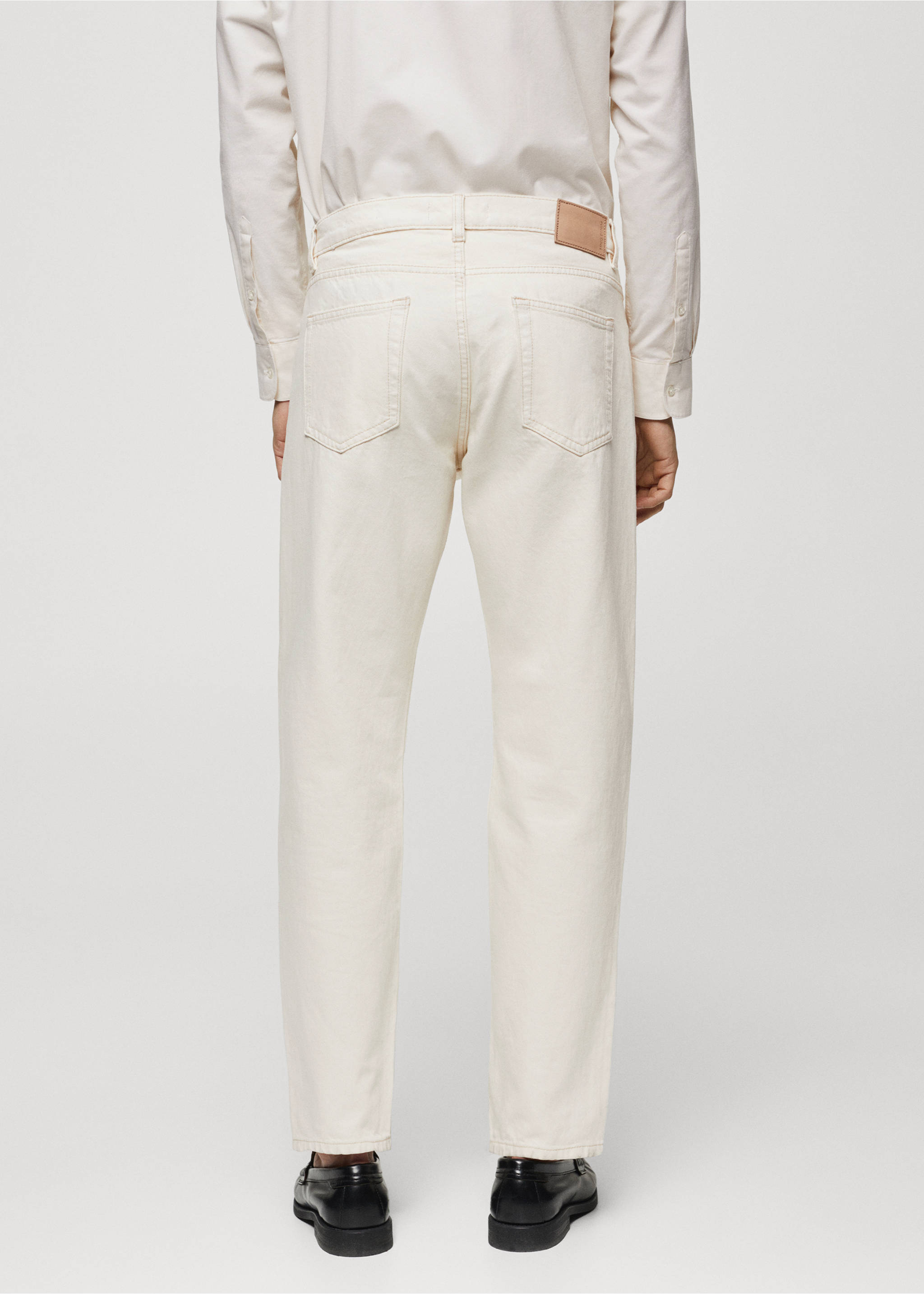 Bob straight-fit jeans - Reverse of the article, Ecru. Ref: 67074439-00.