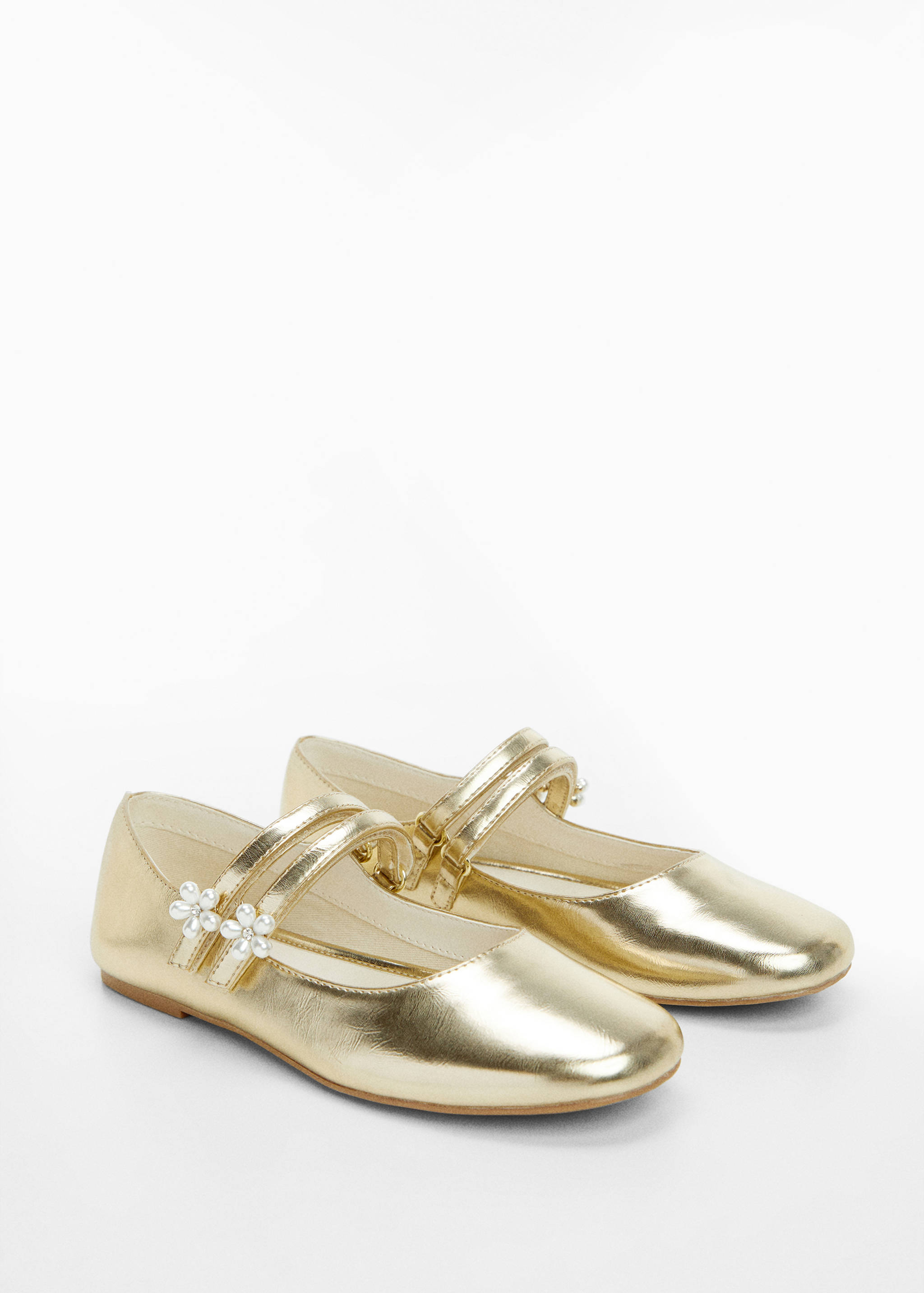 Ballerinas mit Metallic-Effekt - Mittlere Ansicht