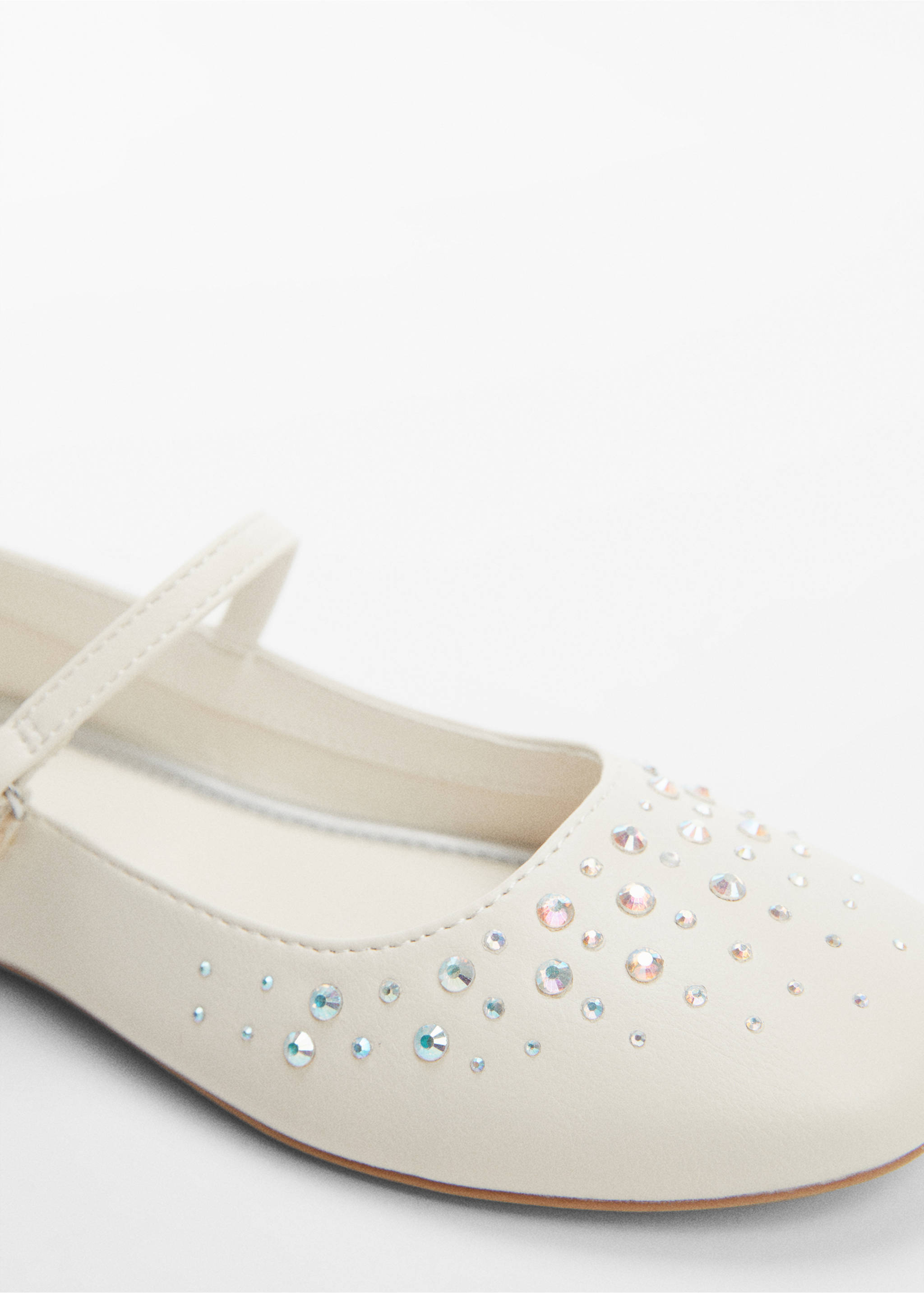 Lace-up ballerinas - Details of the article 1, Off White. Ref: 67074442-00.