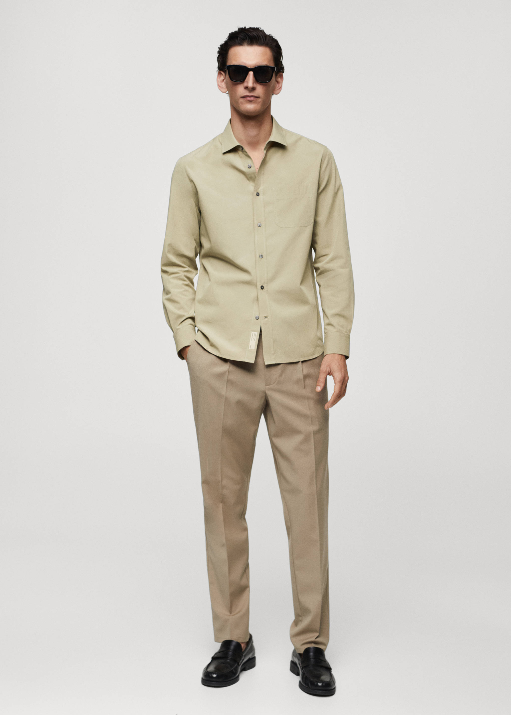 Poplin shirt with pocket - General plane
