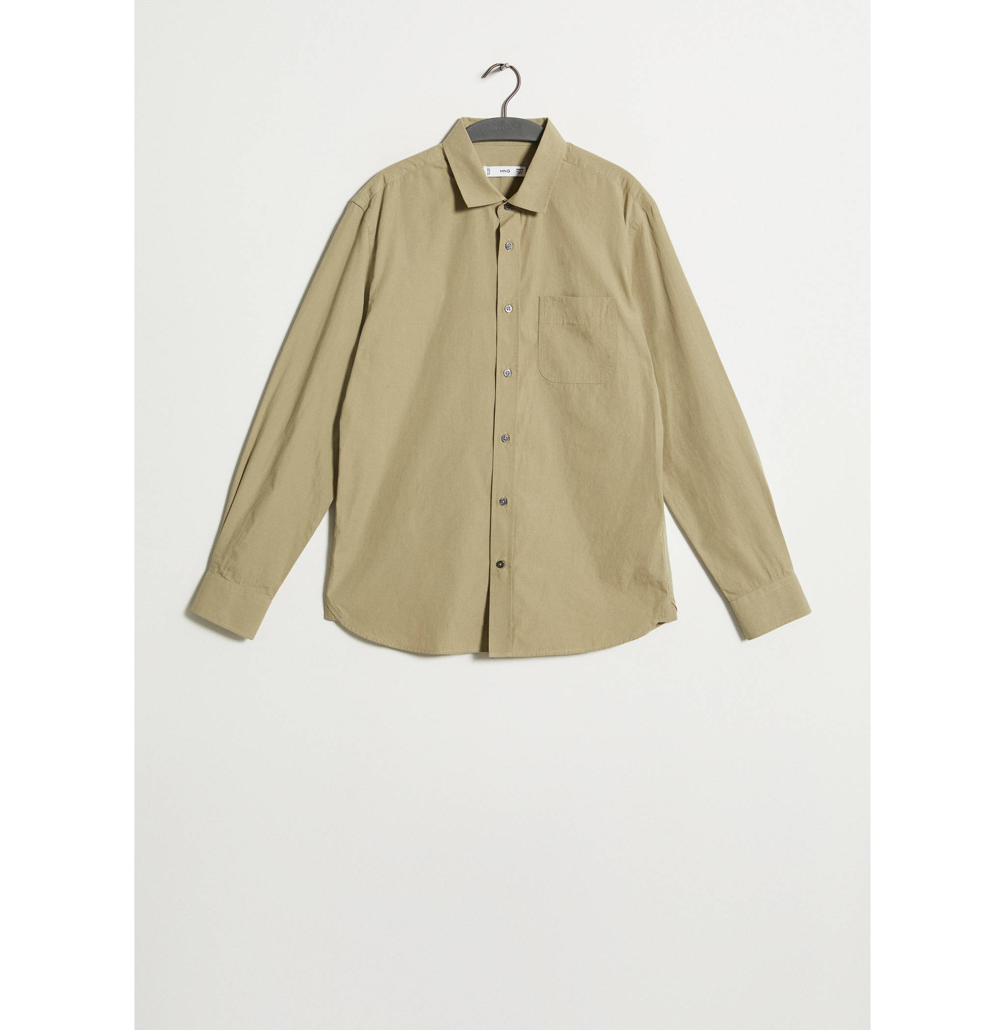Poplin shirt with pocket - Article without model