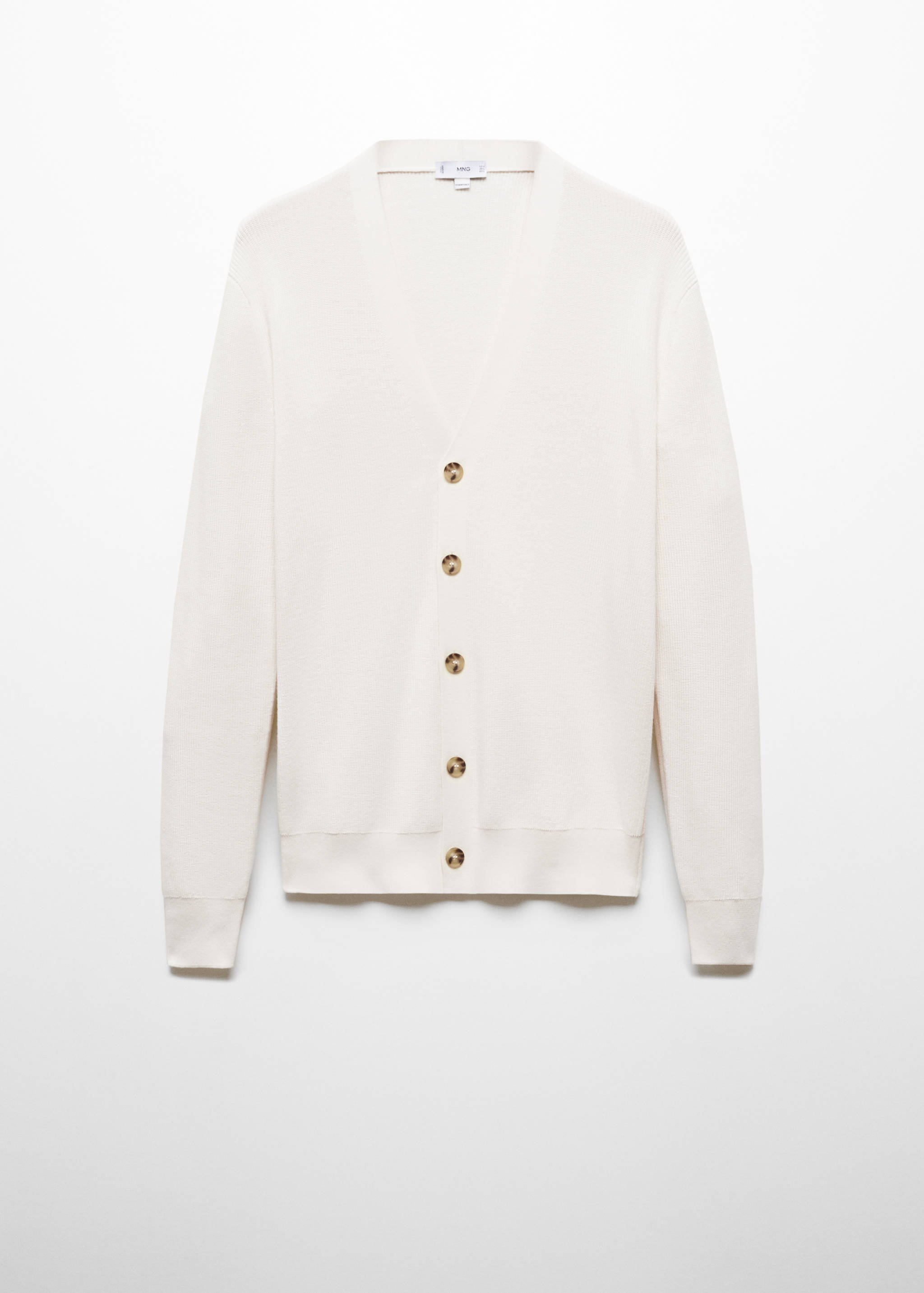 Buttoned ribbed cardigan - Article without model