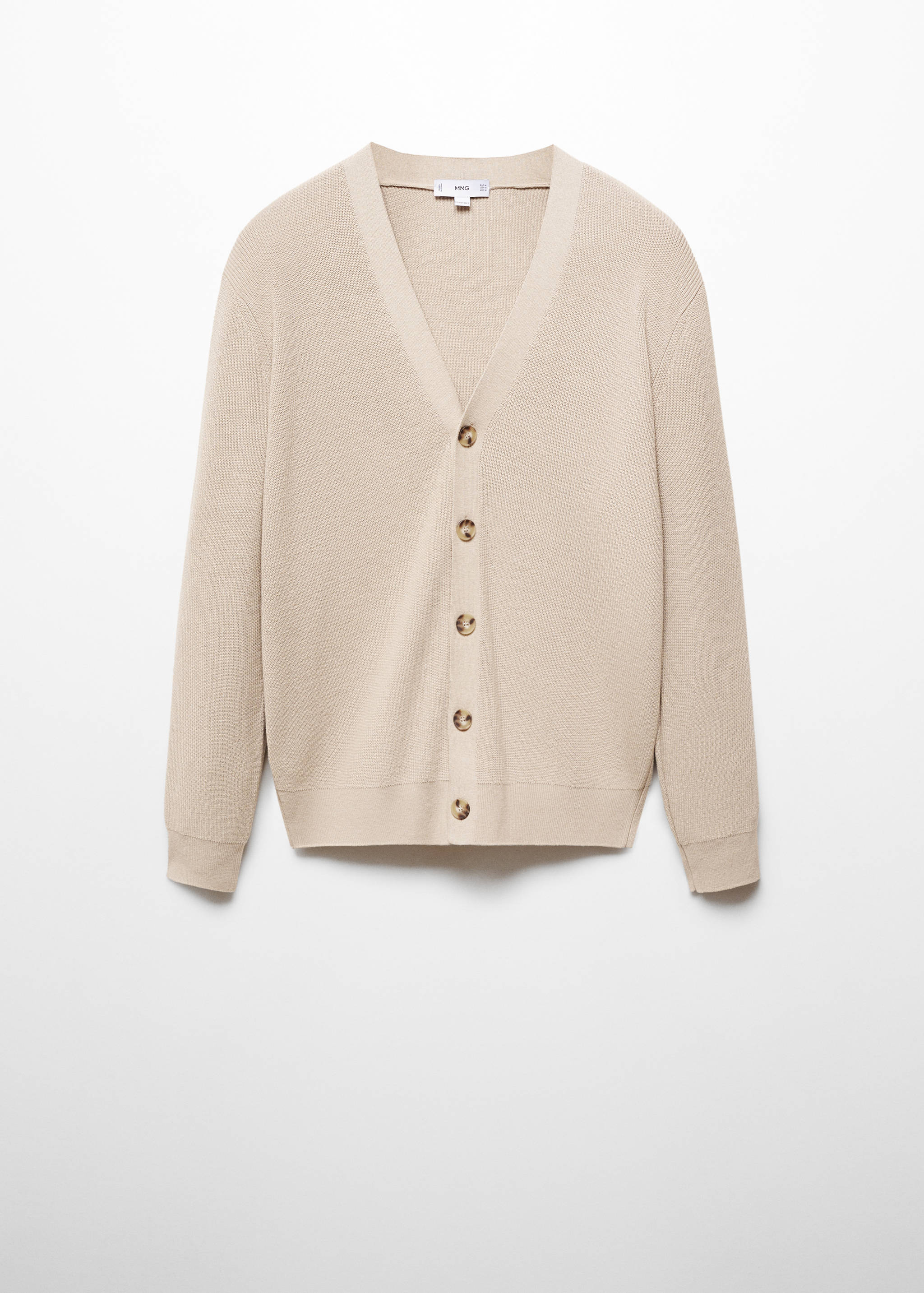 Geknöpfter Cardigan mit Rippstruktur - Artikel ohne Model