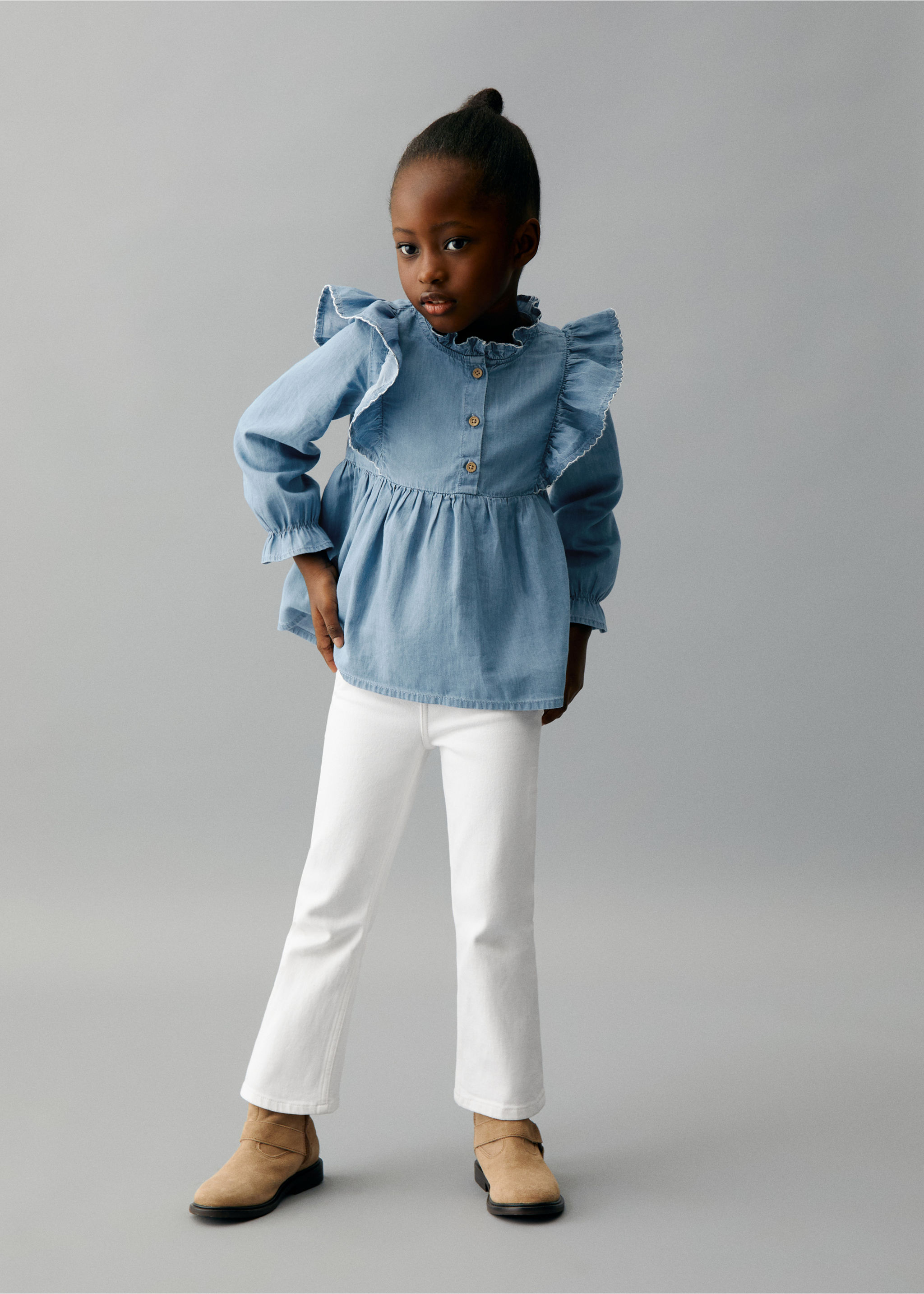 Chemise denim à volants - Détail de l'article 2