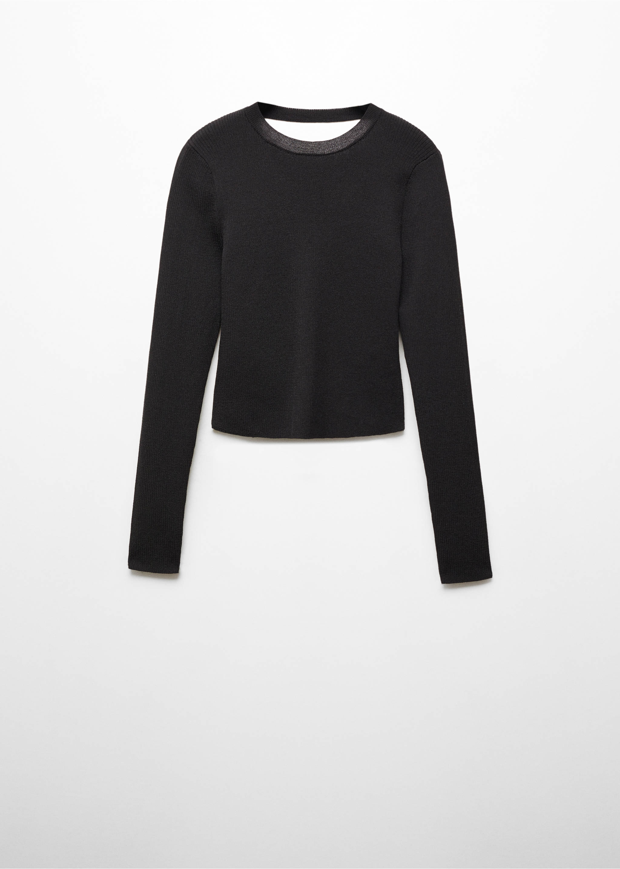 Cut-out knitted sweater - Article without model, Black. Ref: 67074471-00.