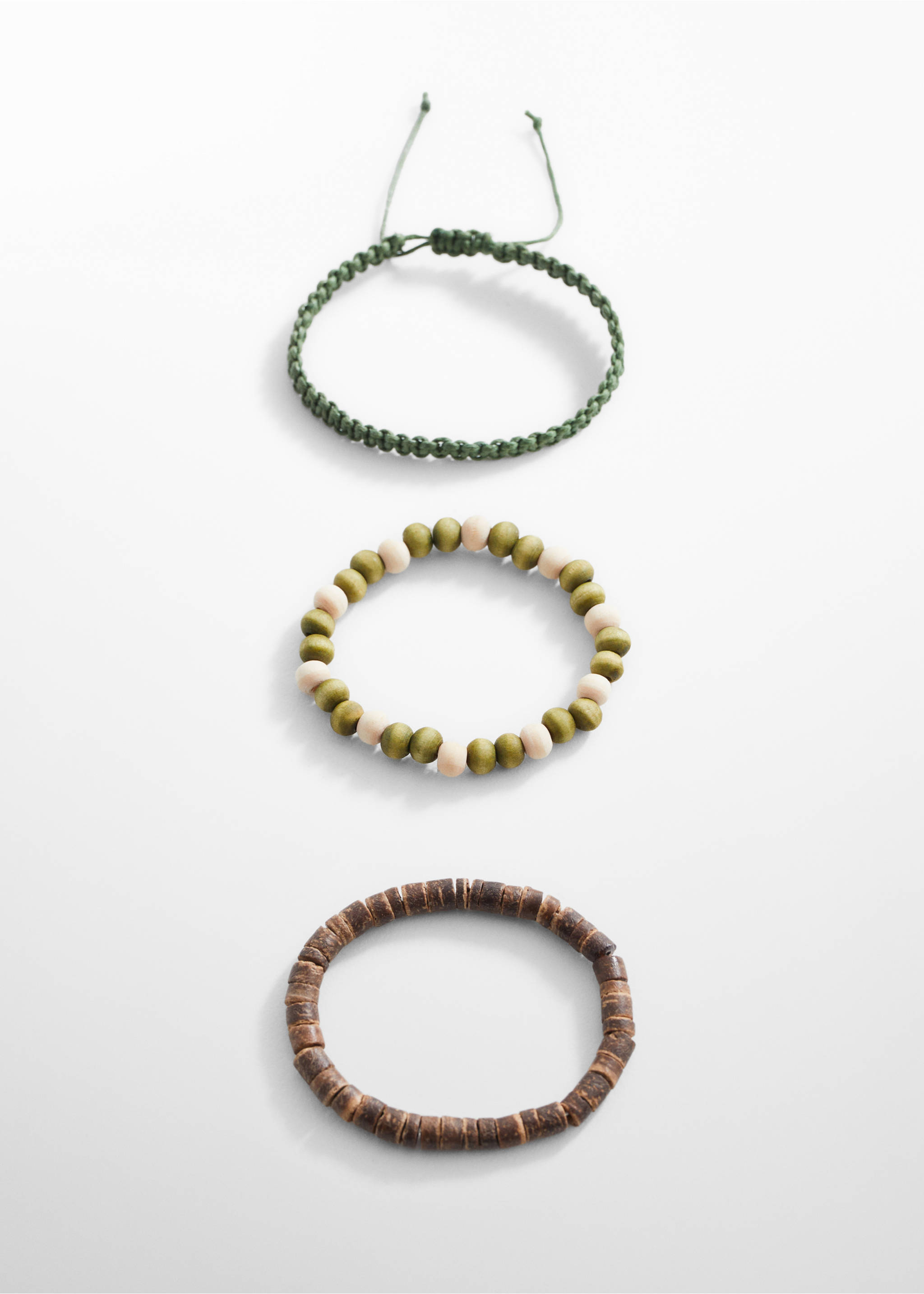 Pack of 3 bracelets - Article without model, Khaki. Ref: 67074777-00.