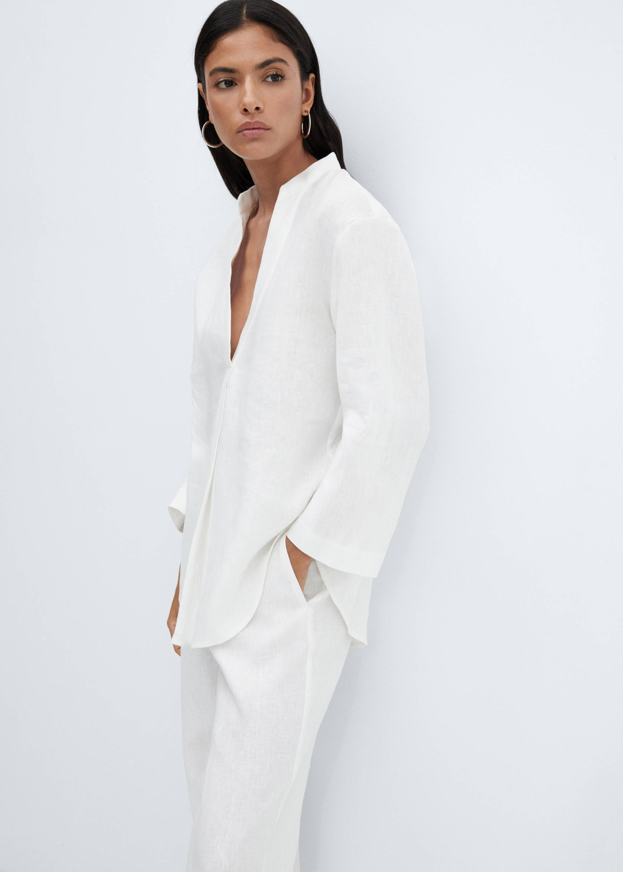 Bluzka z lnu 100% - Plan średni