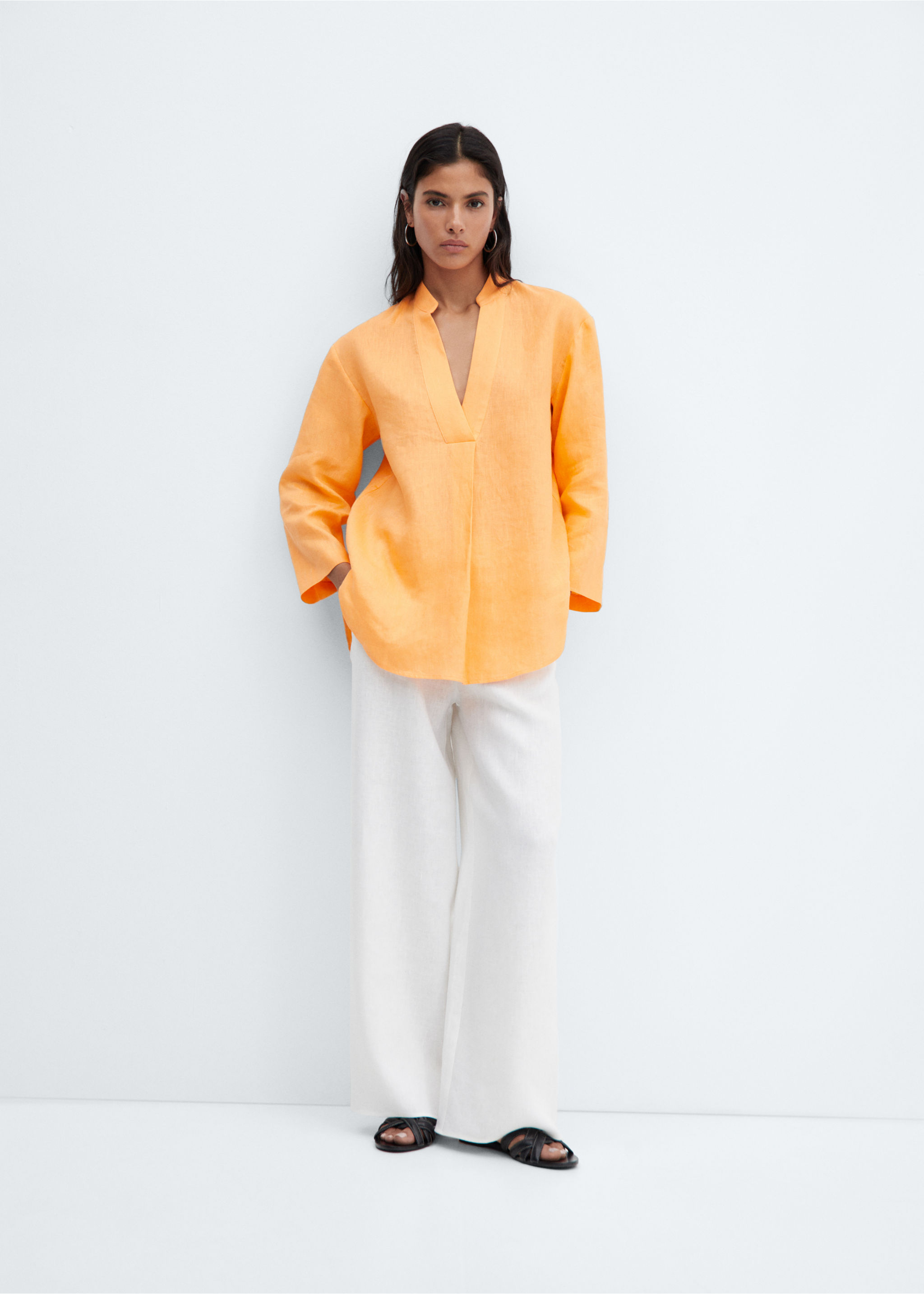 100% linen blouse - Details of the article 2