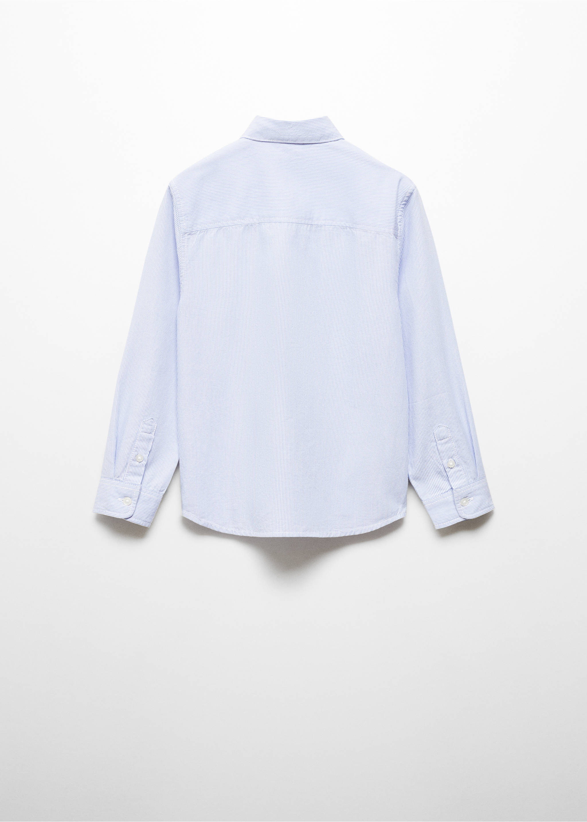 Regular-fit striped shirt - Reverse of the article, Sky Blue. Ref: 67074783-00.
