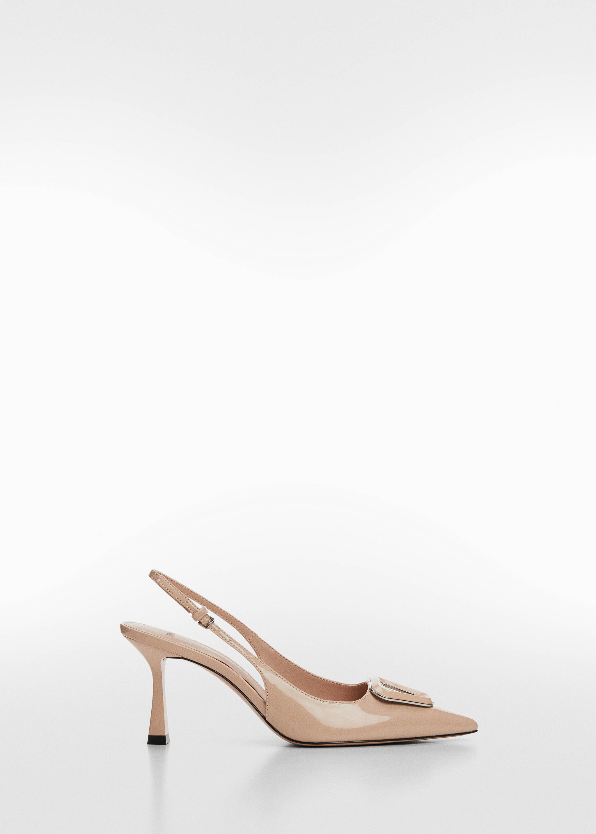 Törpesarkú, lakkbőr hatású cipő - Termék modell nélkül