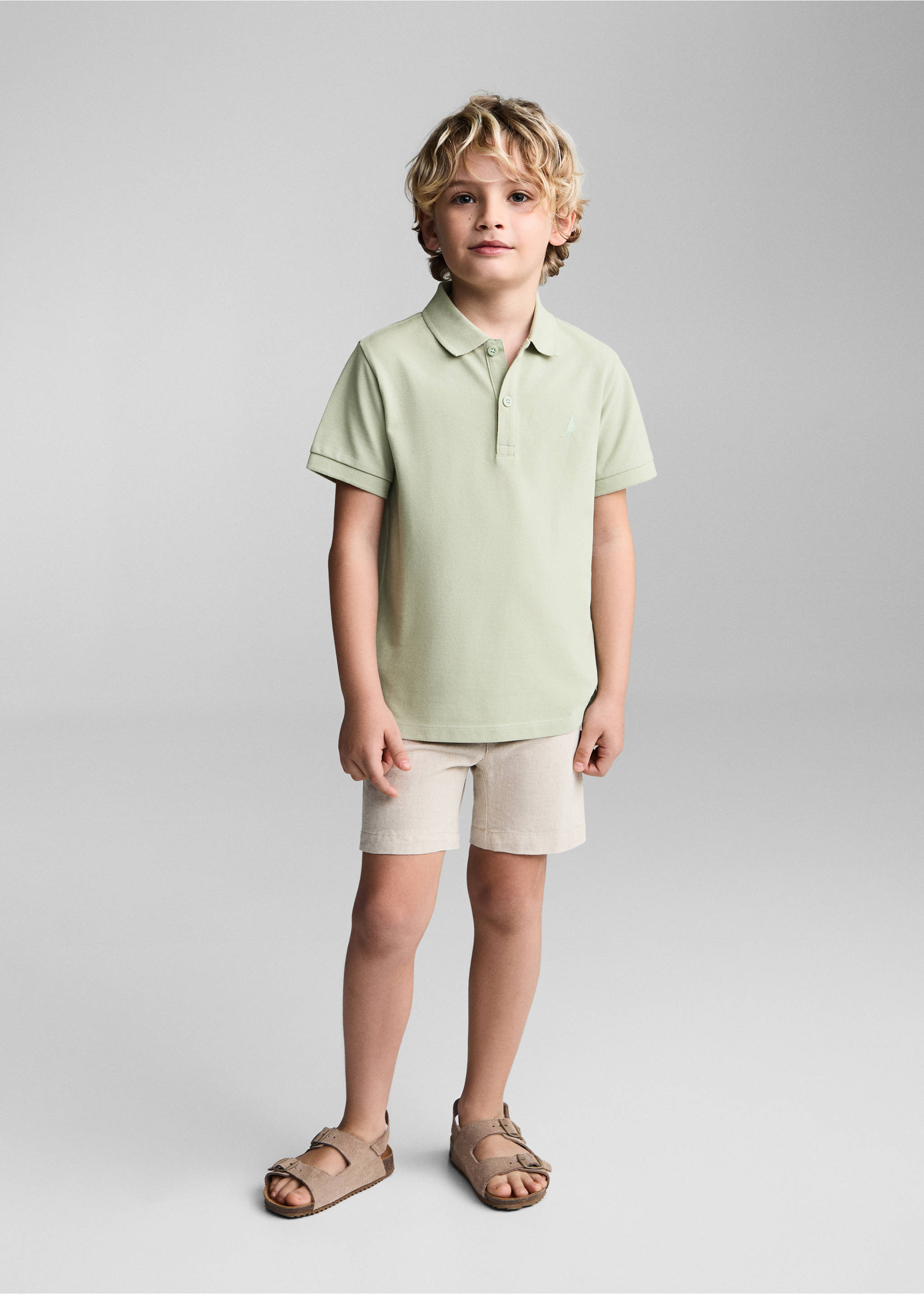 100% cotton polo shirt - General plane, Khaki. Ref: 67075137-00.