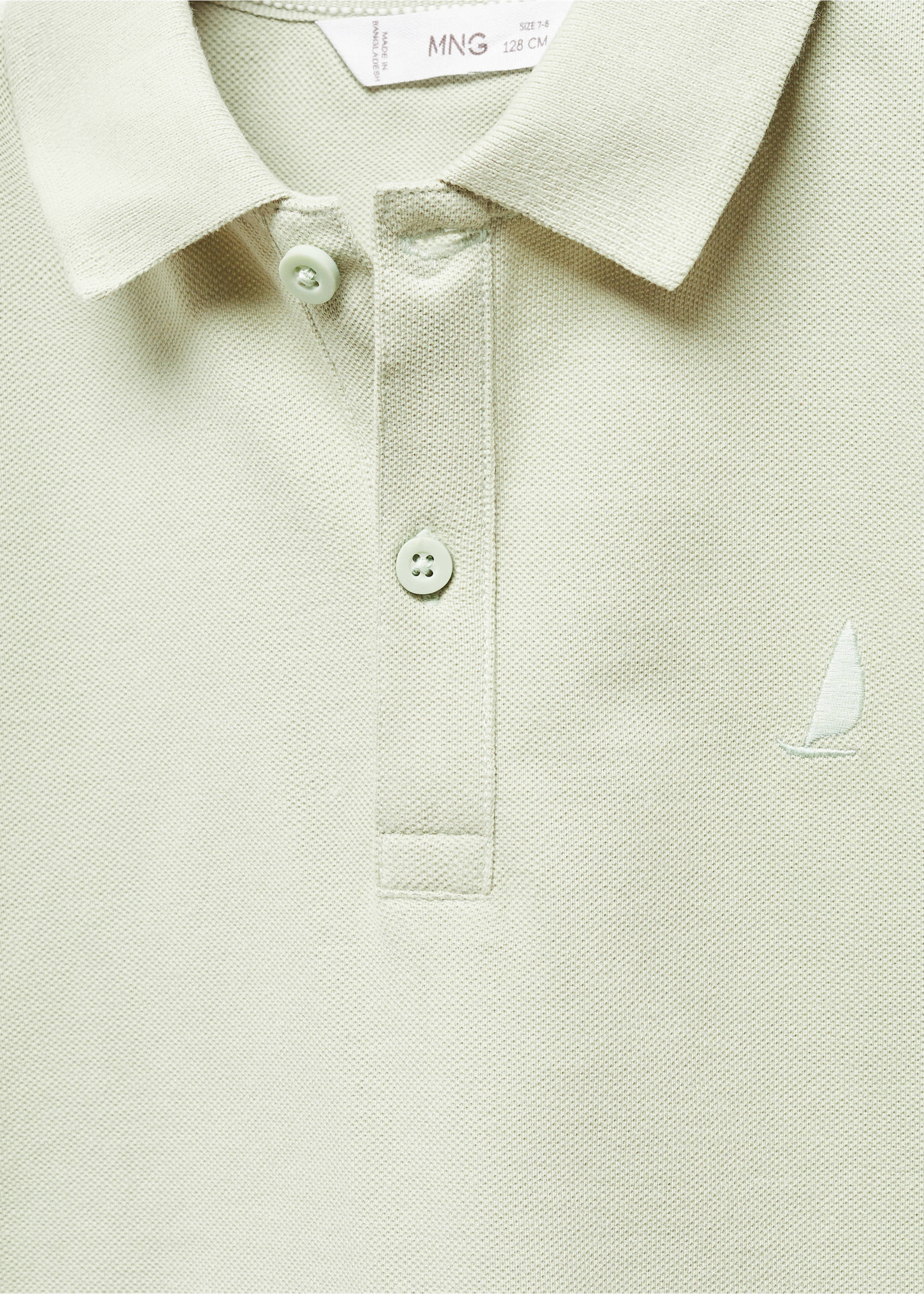 100% cotton polo shirt - Details of the article 8, Khaki. Ref: 67075137-00.