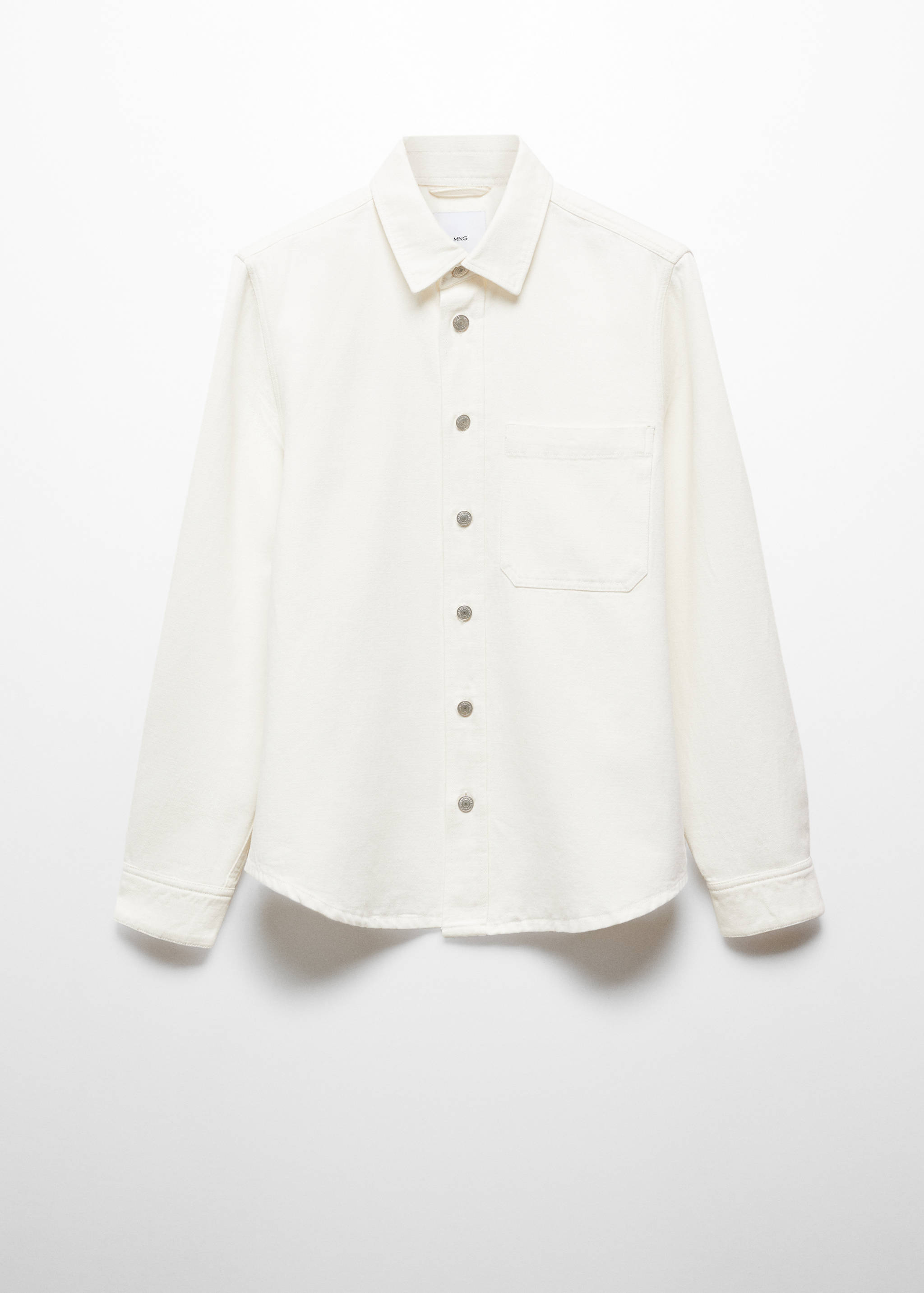 Regular-fit cotton and linen overshirt - Article without model