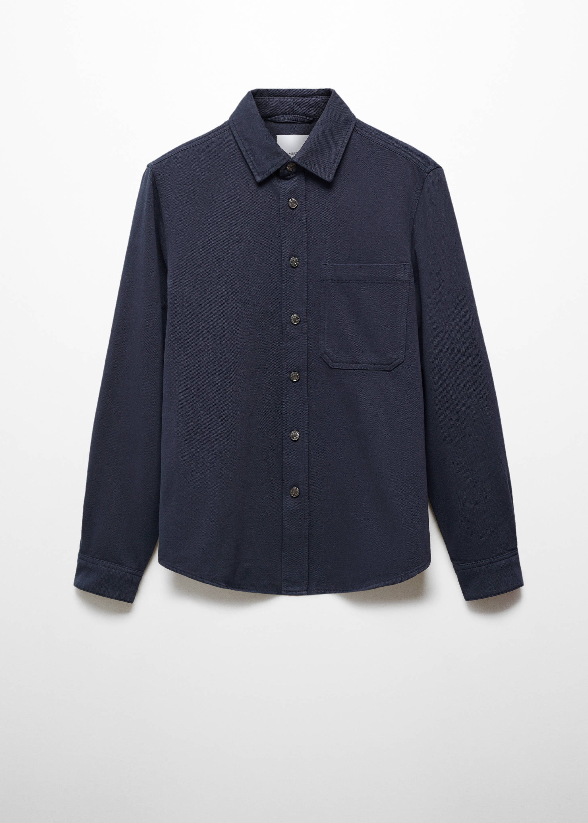 Regular-fit cotton and linen overshirt - Article without model
