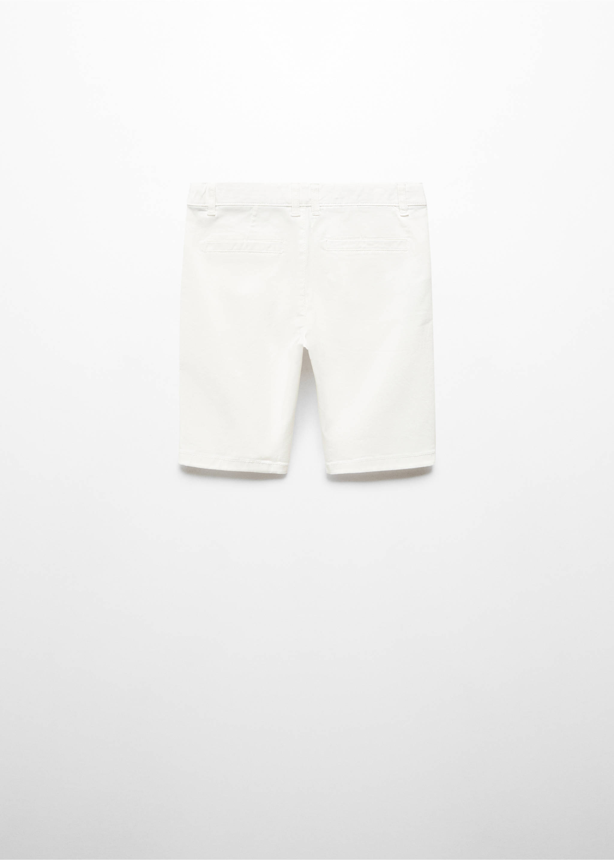 Slim-Fit-Bermudashorts im Chino-Stil aus Baumwolle - Rückseite des Artikels, Weiß. Ref: 67075140-00.