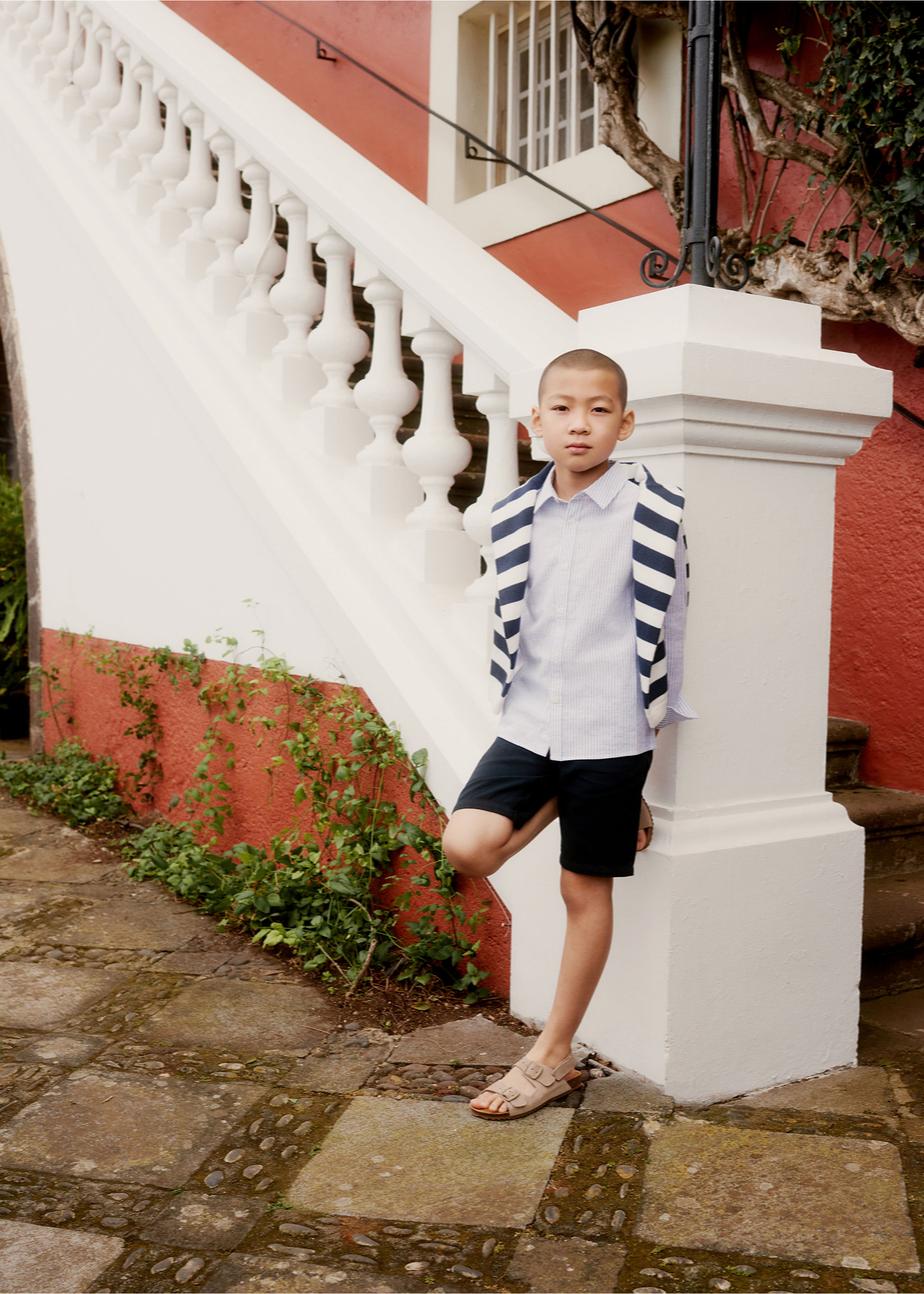 Katoenen chino slim-fit bermuda - Detail van het artikel 5