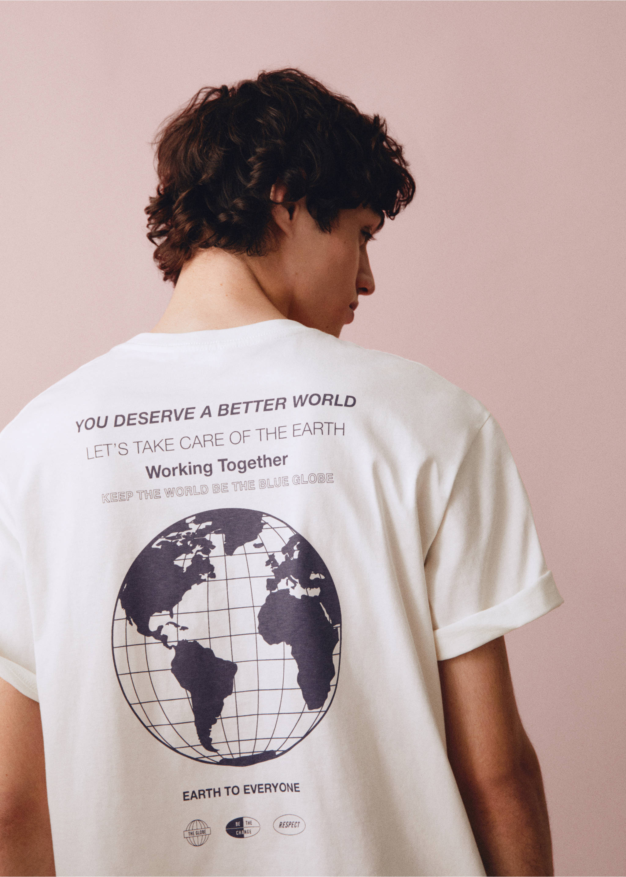 Short-sleeved printed t-shirt - Details of the article 5, Off White. Ref: 67075142-00.