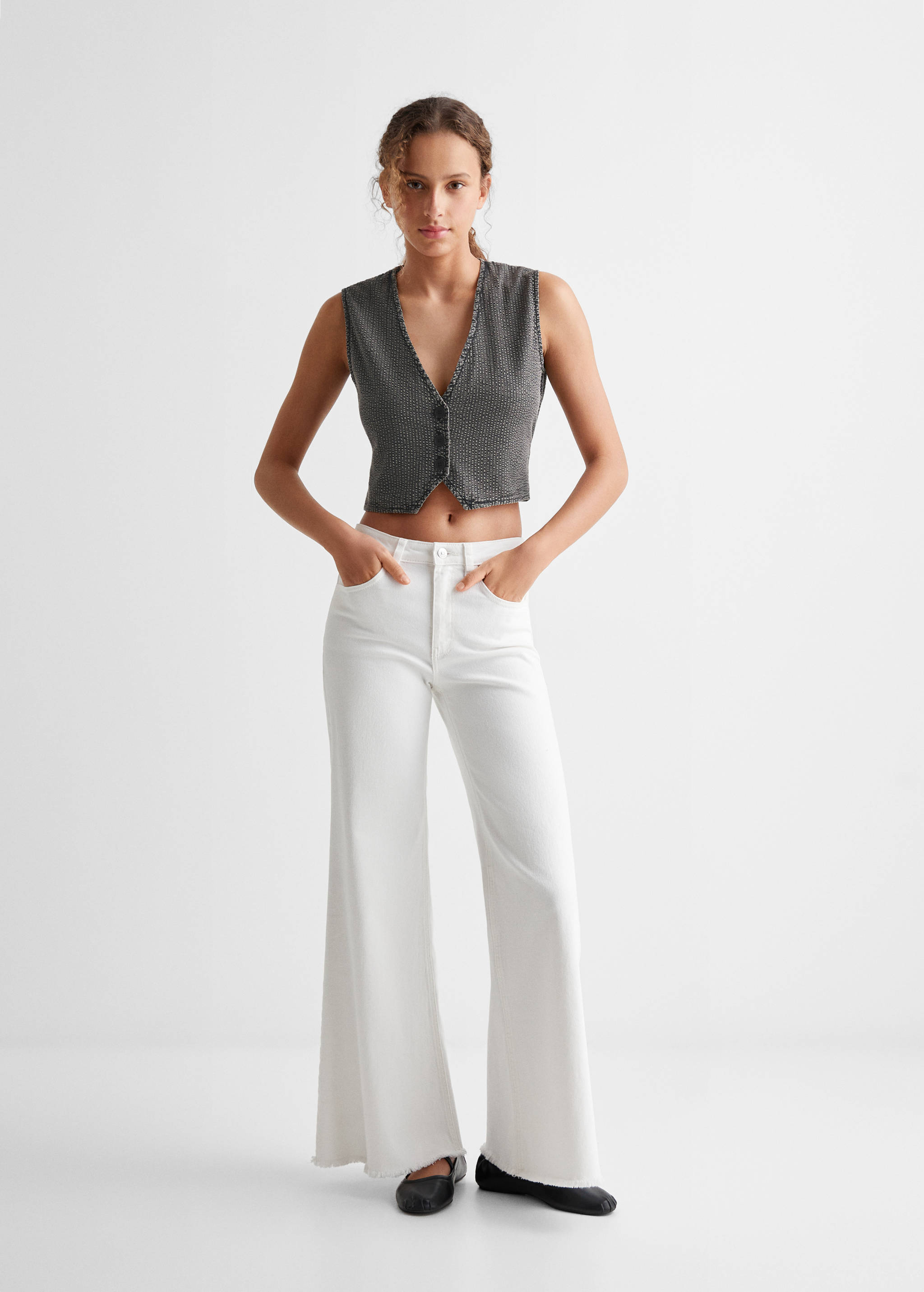 Cropped vest with buttons - General plane