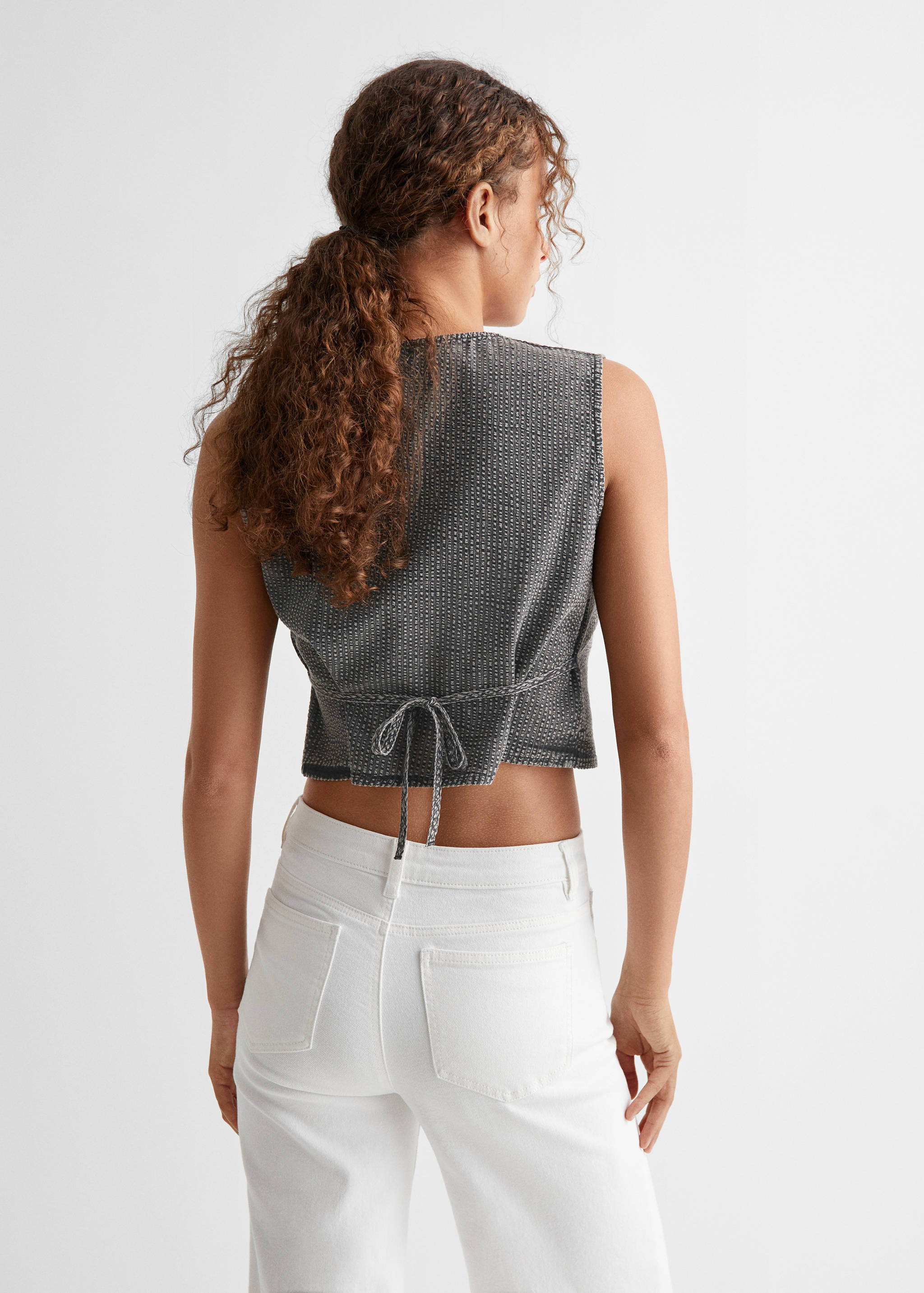Cropped vest with buttons - Reverse of the article