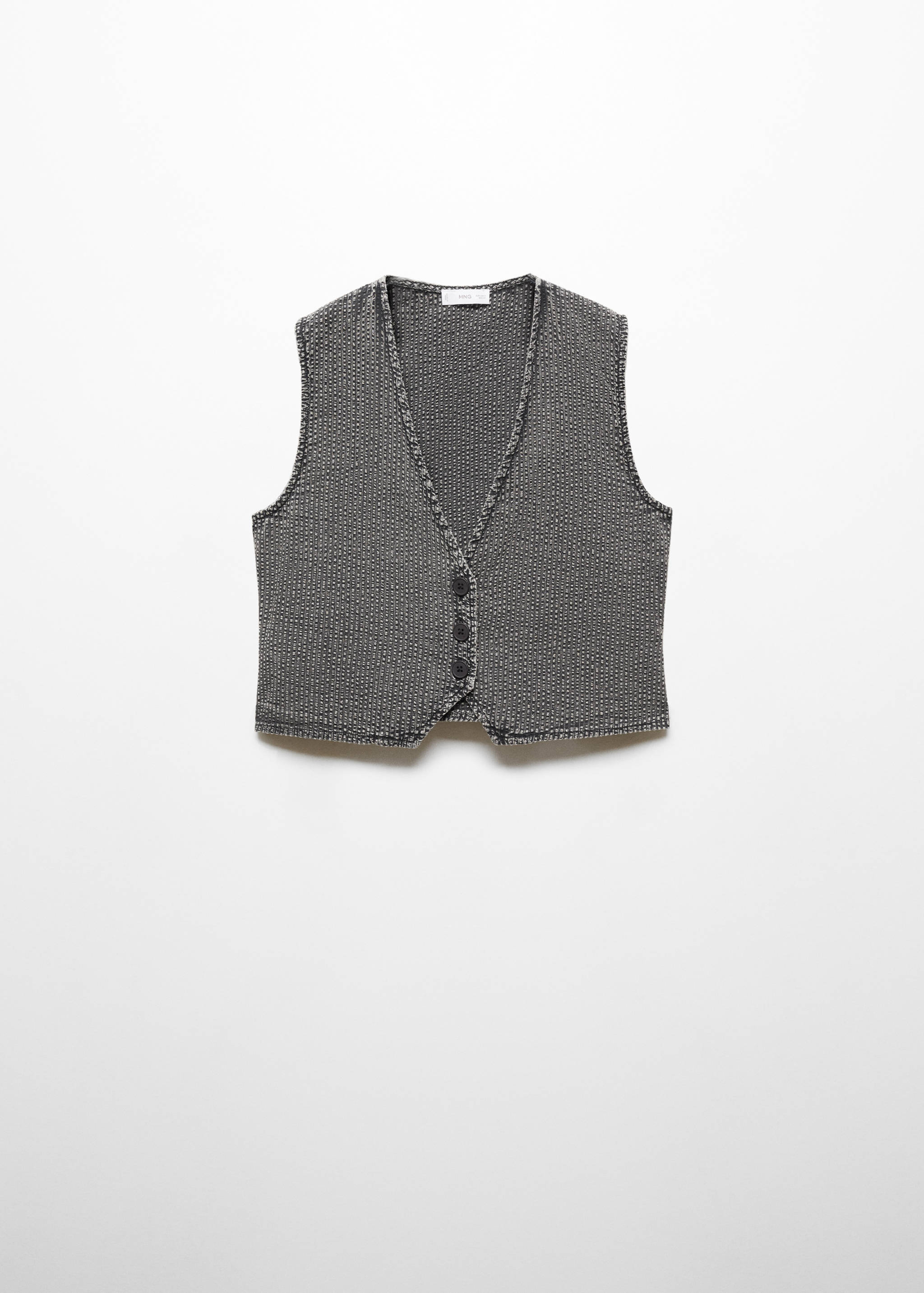 Cropped waistcoat with buttons - Article without model