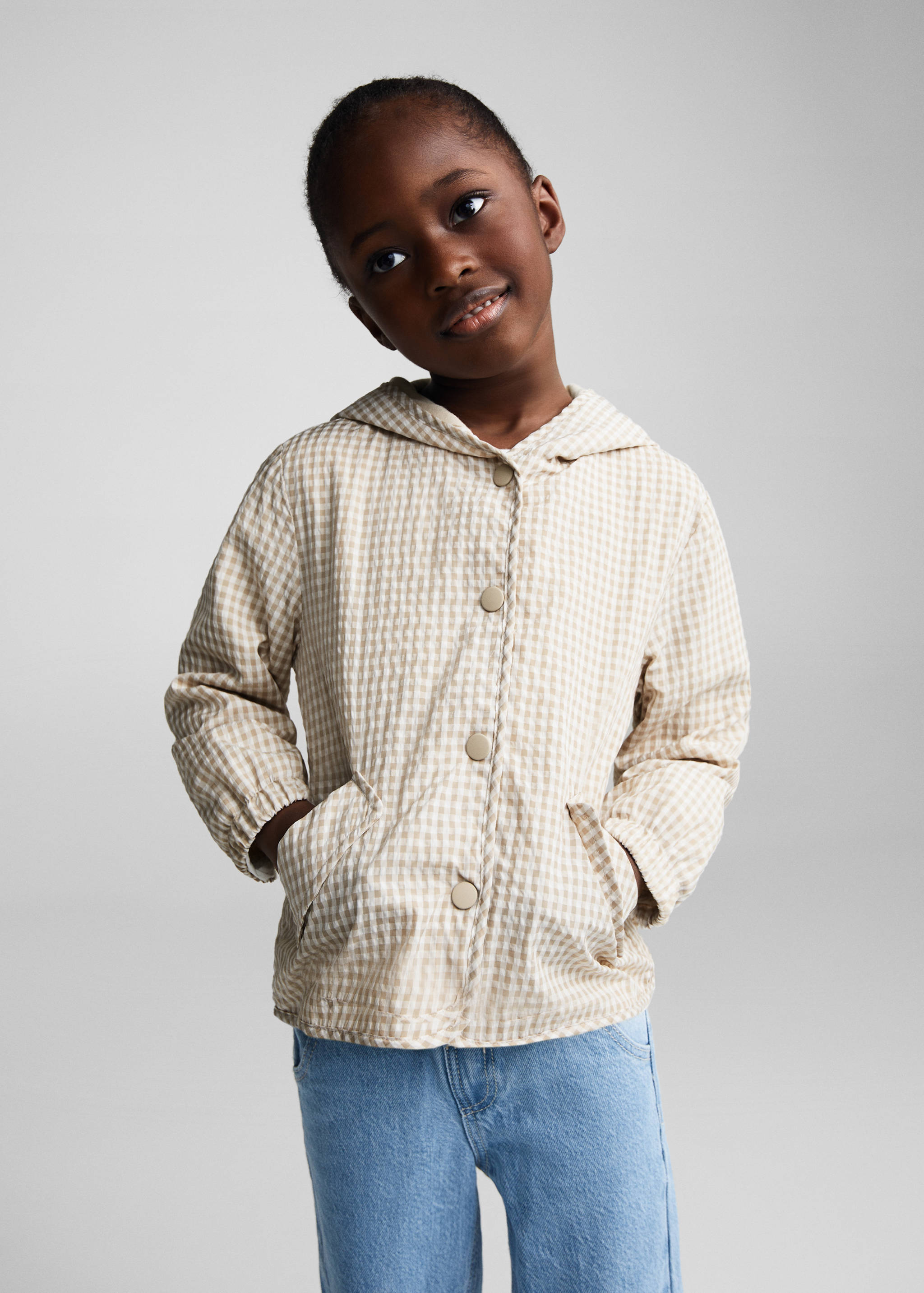 Buttoned jacket with pockets - Medium plane