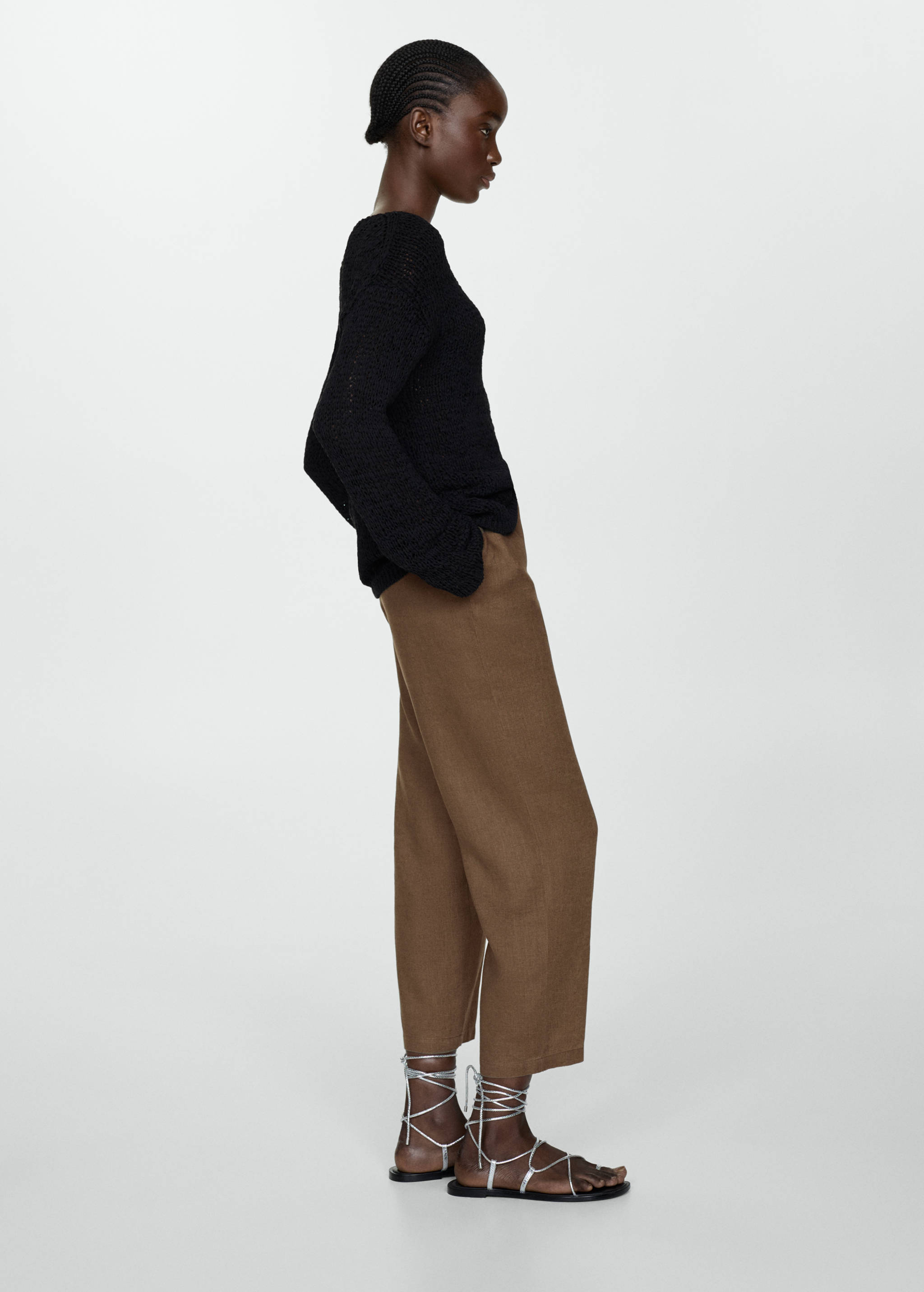 100% linen trousers - Details of the article 2