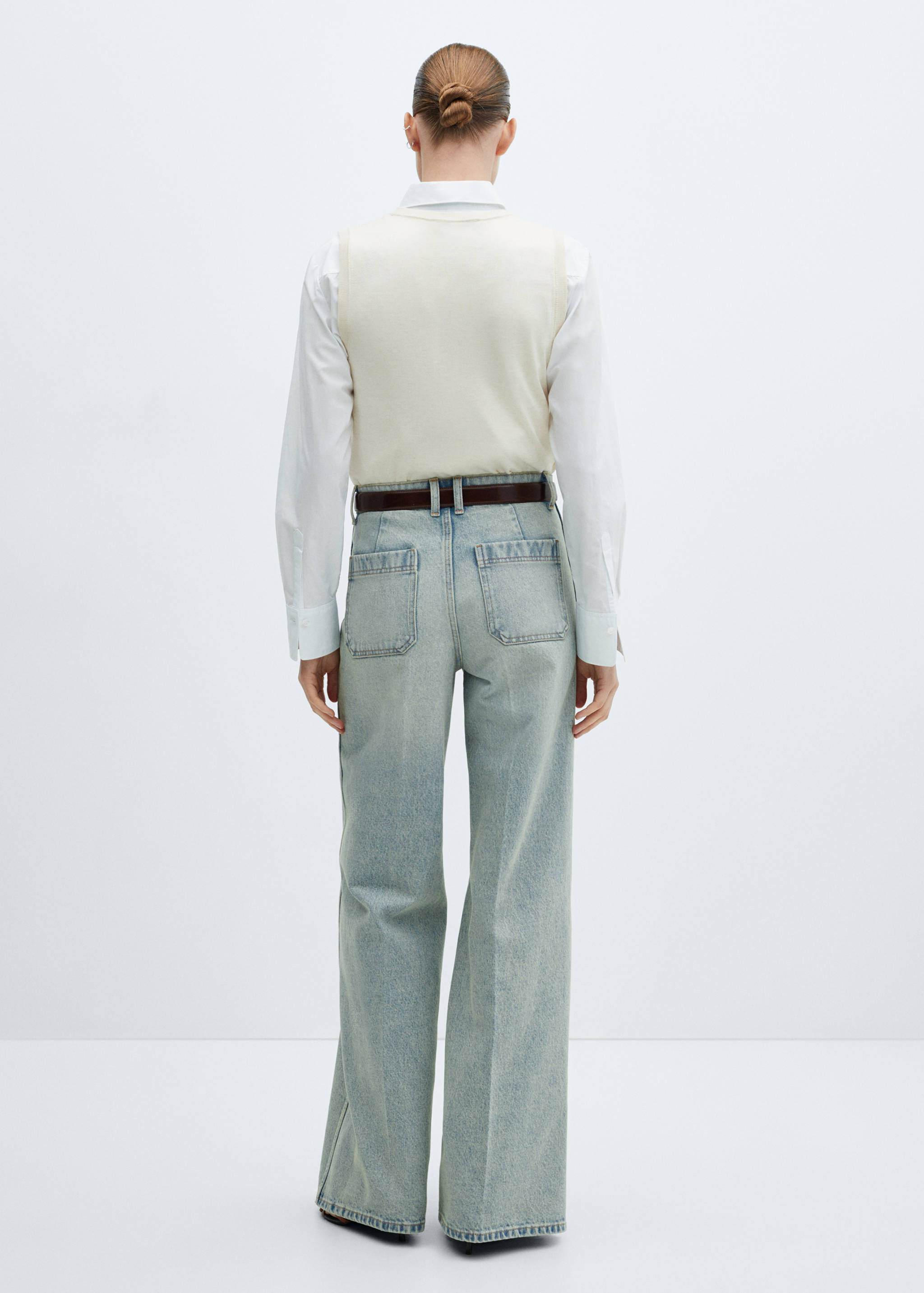 Wide leg jeans with pockets - Reverse of the article