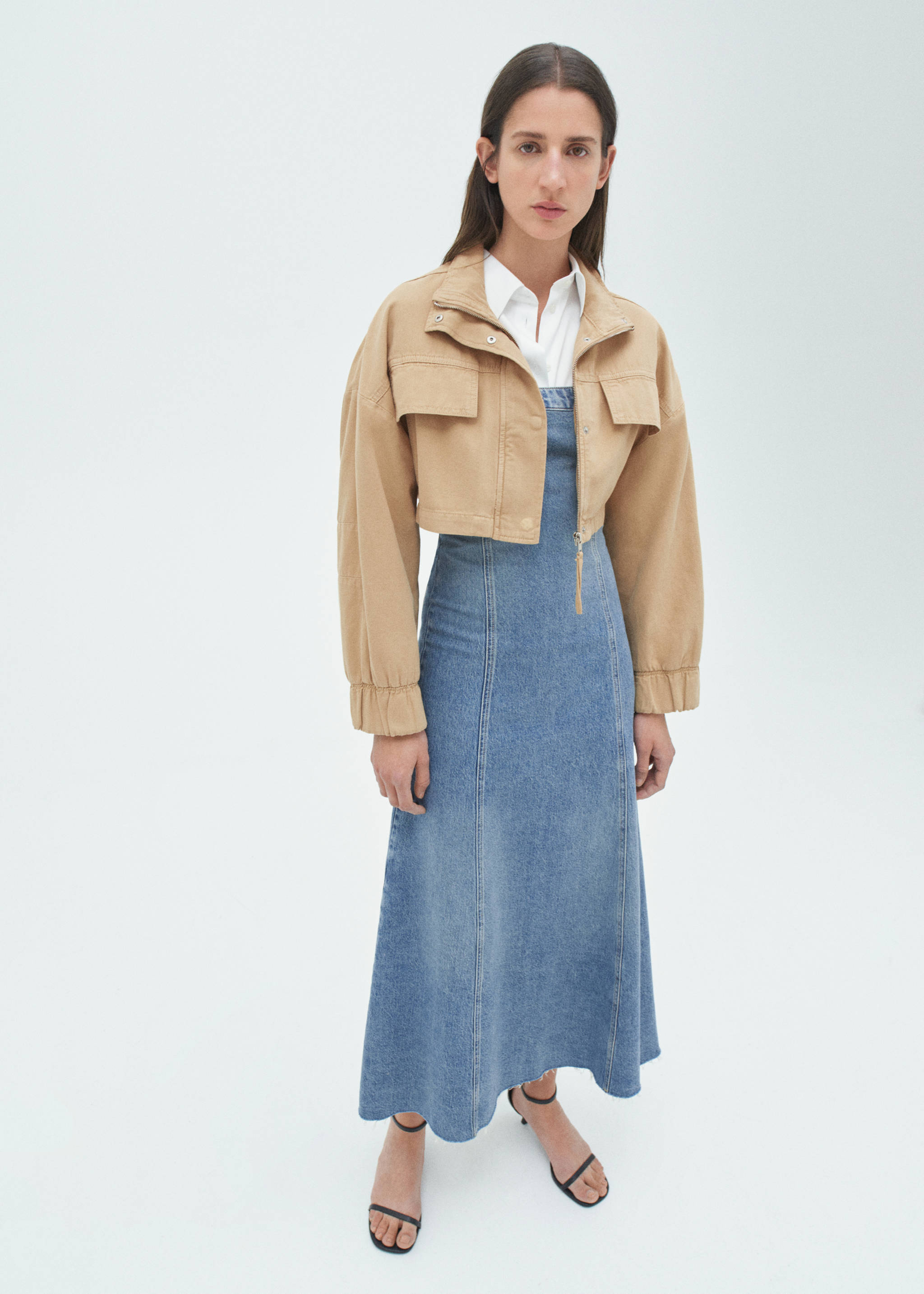 Cropped jacket with pockets - Details of the article 7