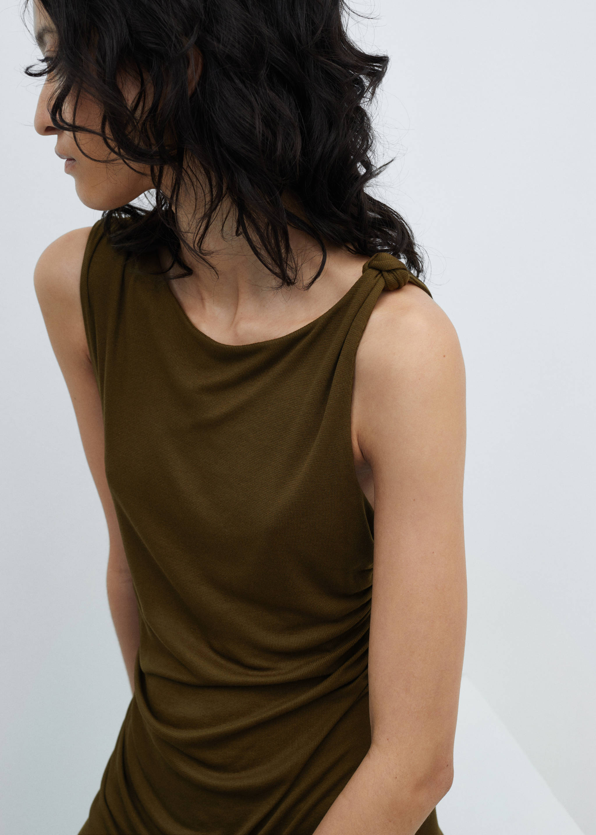 mango cut out ruched dress MANGO Cut-Out Ruched Dress