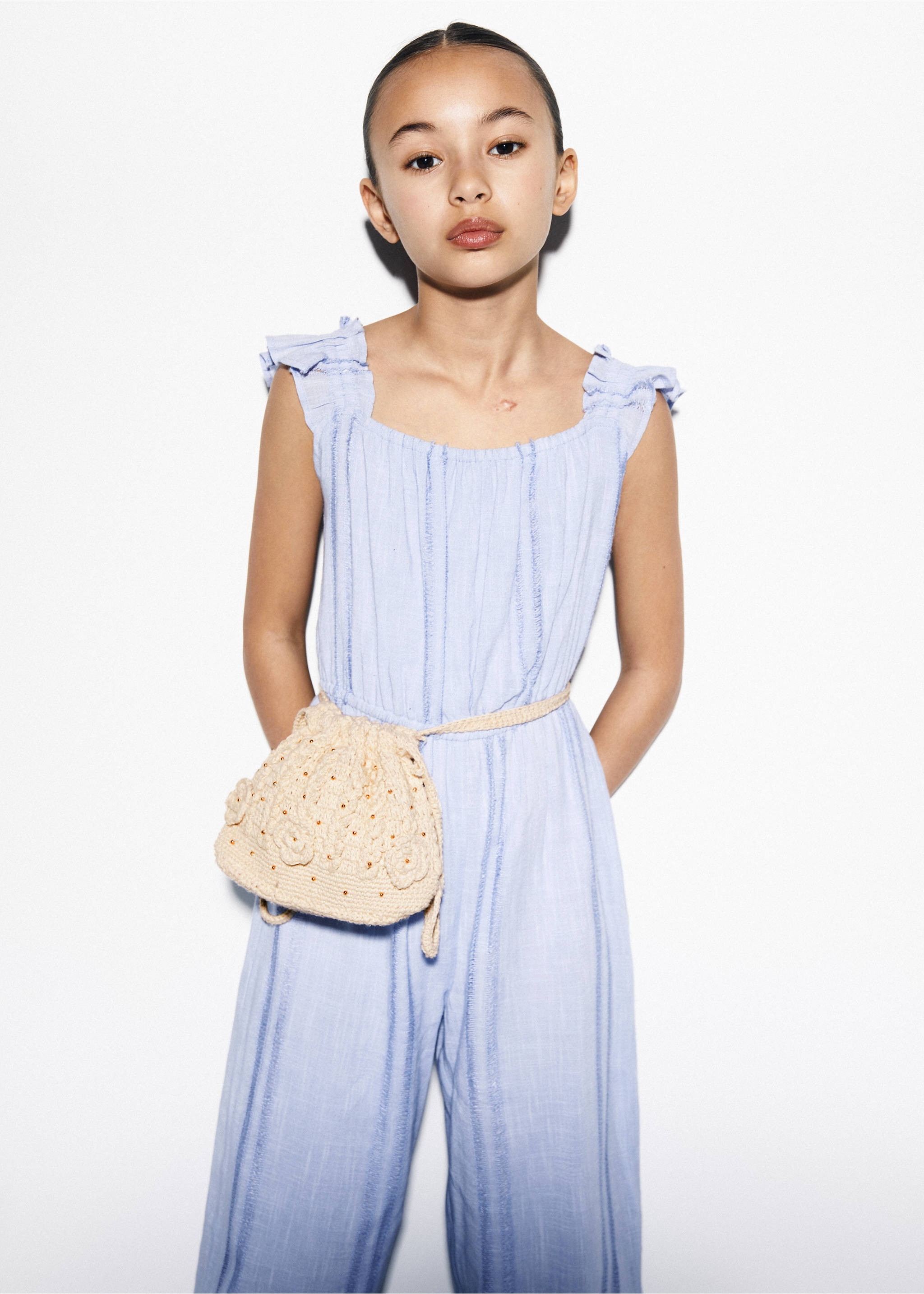 Floral crochet bag - General plane, Sand. Ref: 67075978-00.