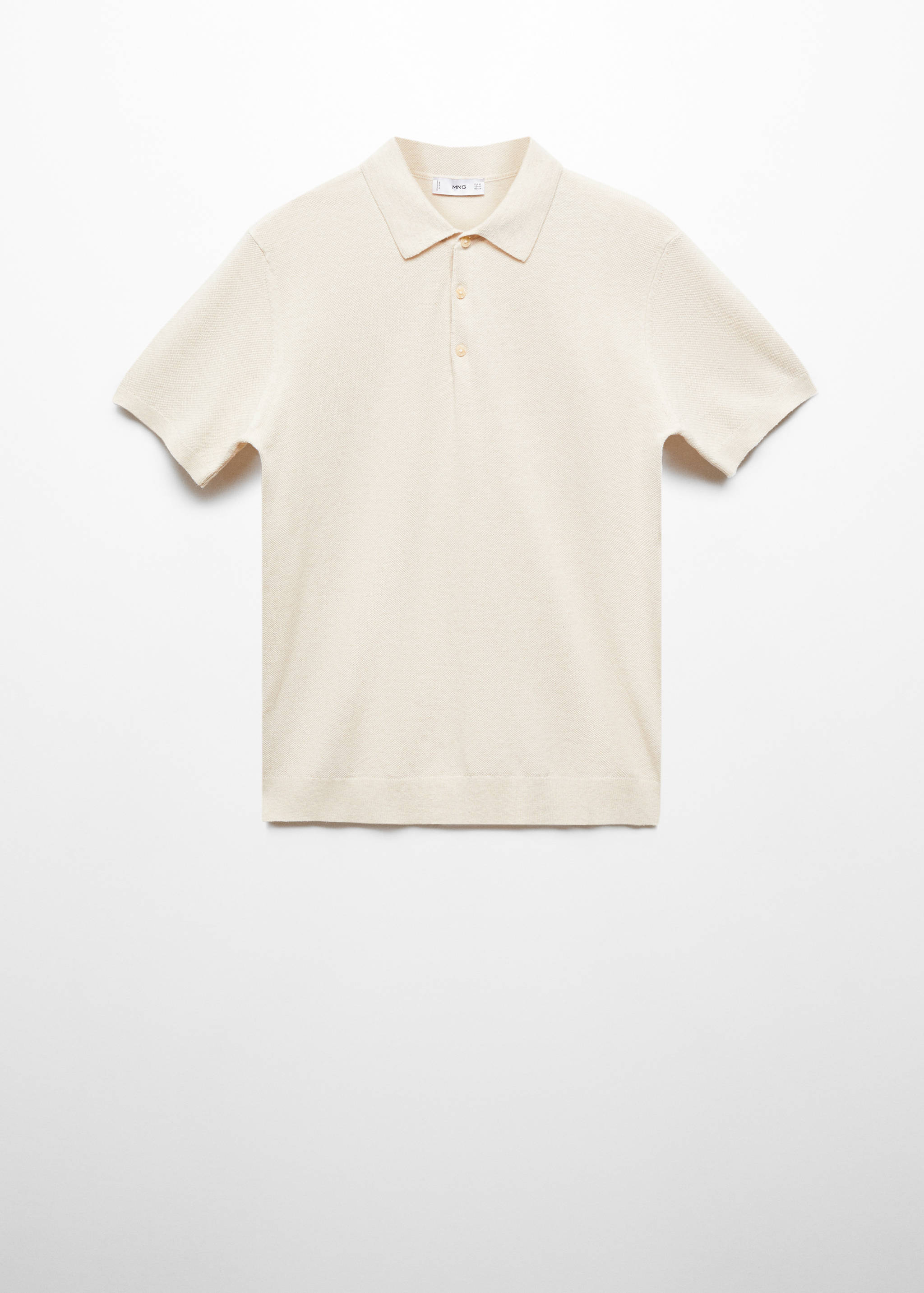 Short-sleeve knitted polo shirt - Article without model