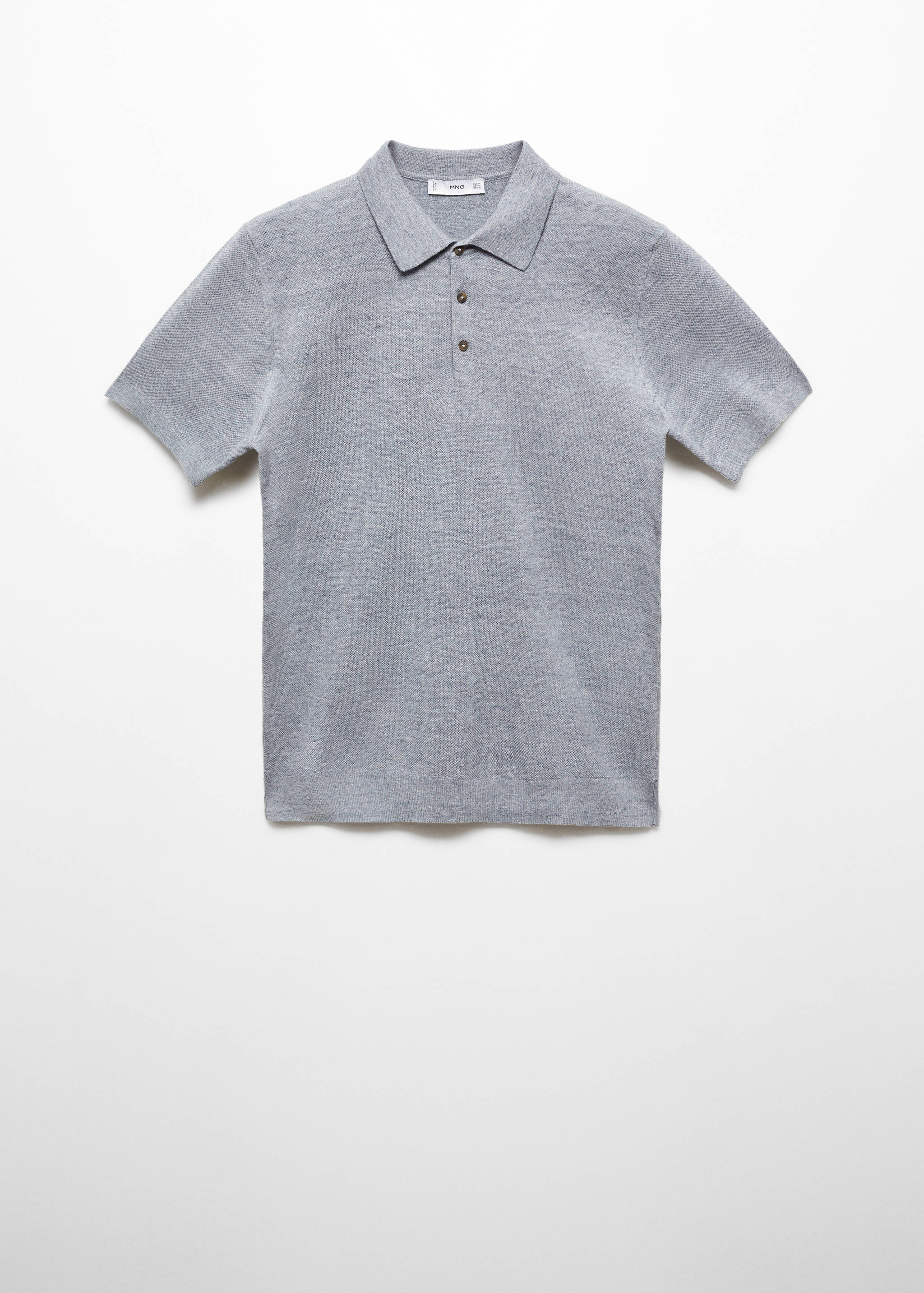 Short-sleeve knitted polo shirt - Article without model