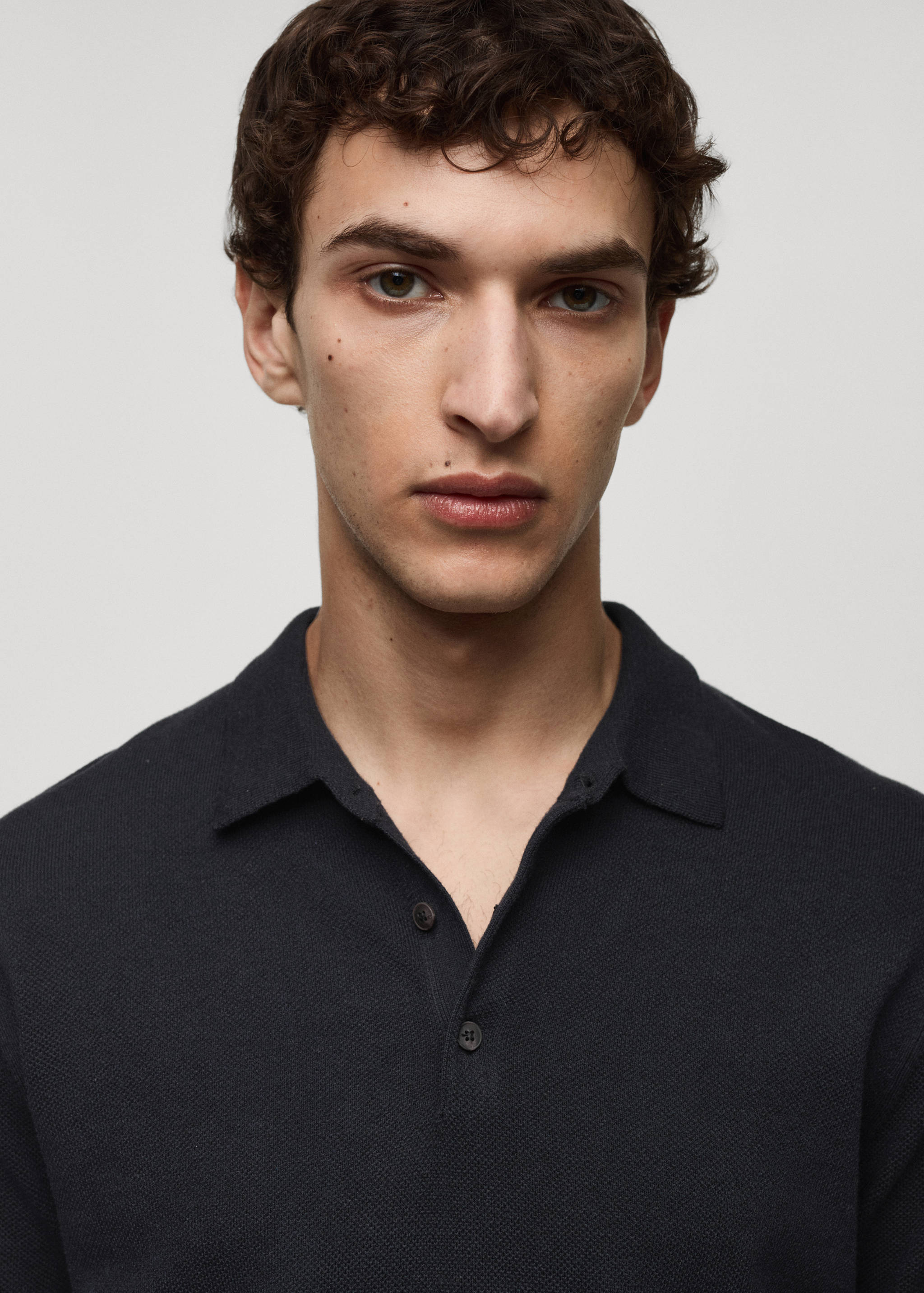 Polo de malha de manga curta - Pormenor do artigo 1