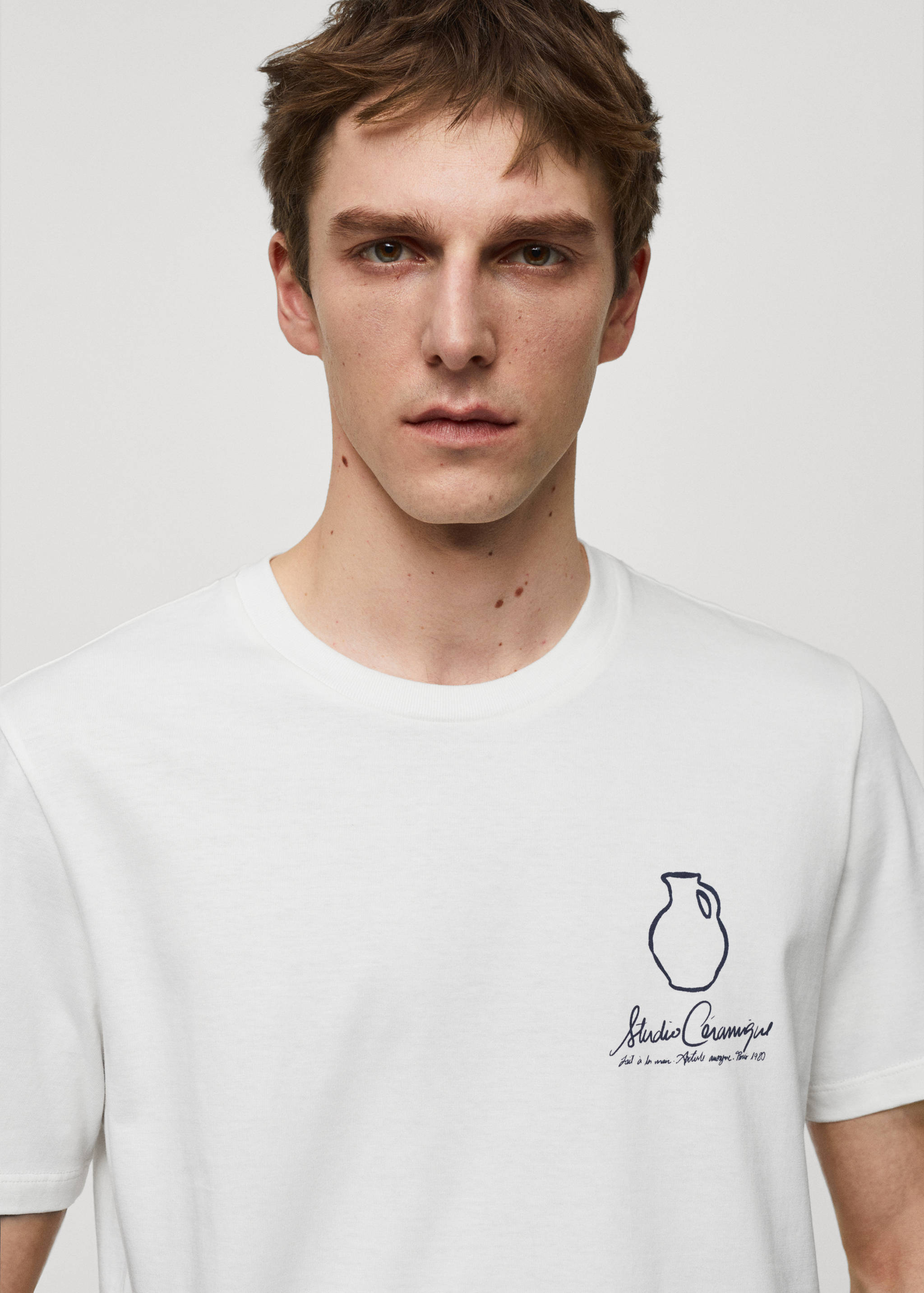 Tričko s detailem potisku 100% bavlna - Detail zboží 1