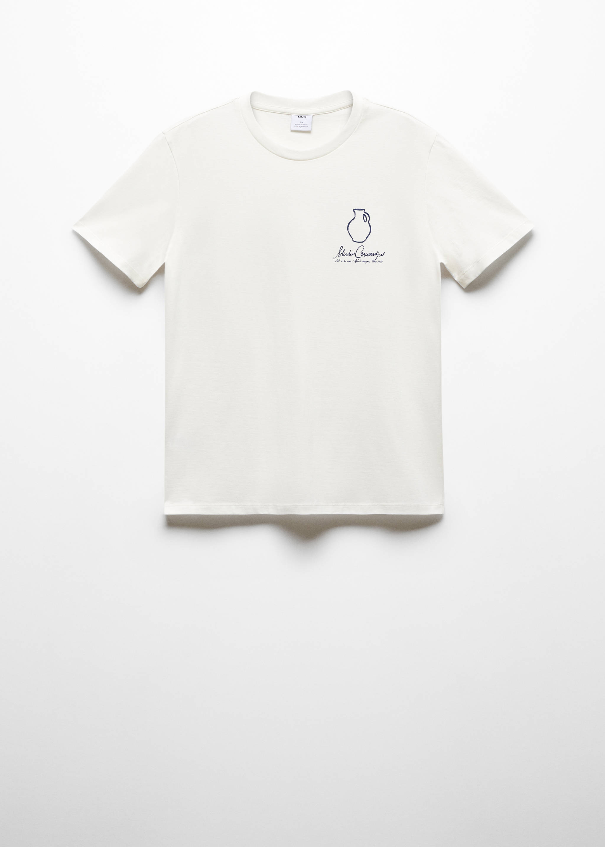 Tričko s detailem potisku 100% bavlna - Zboží bez modelu