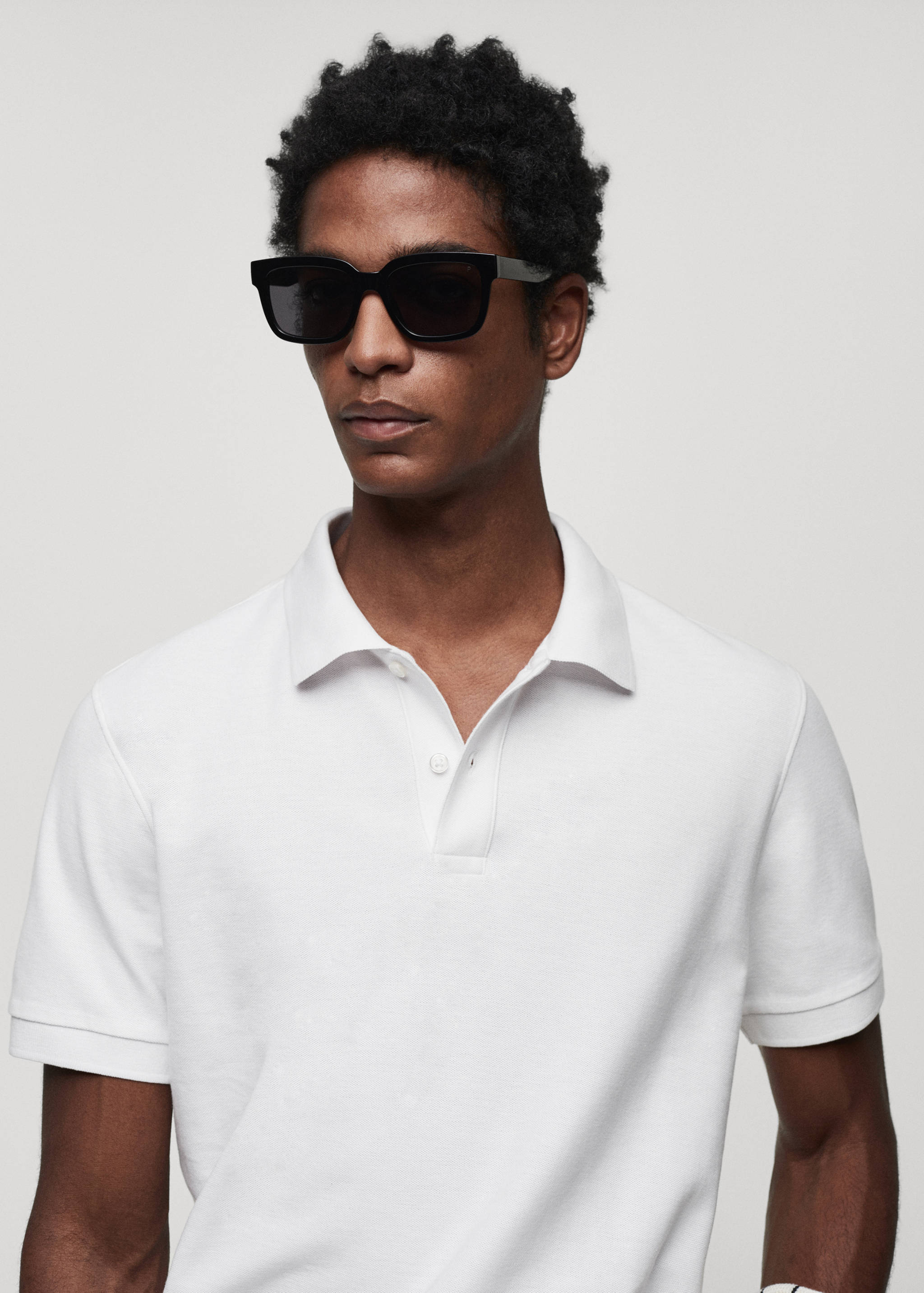 100% cotton pique polo shirt - Details of the article 1