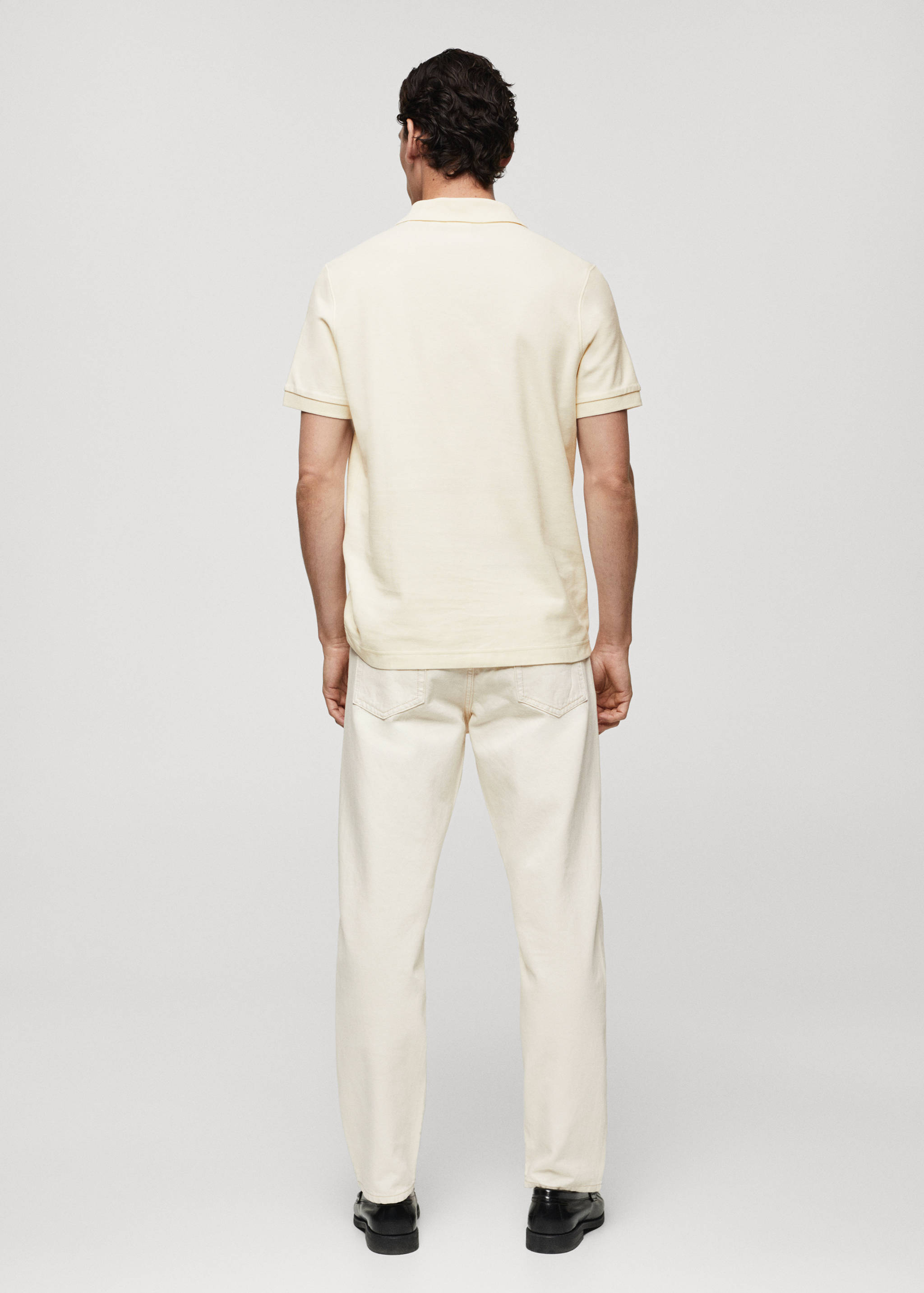 100% cotton pique polo shirt - Reverse of the article