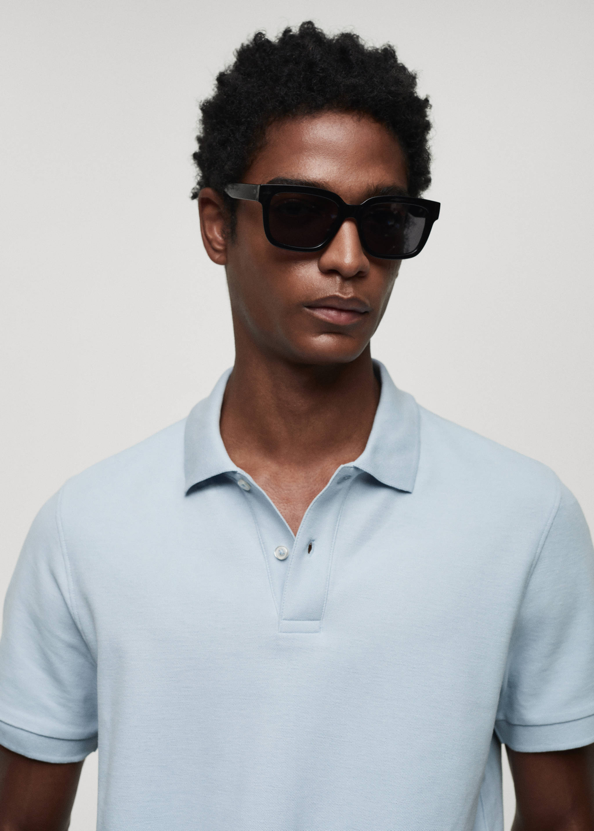 100% cotton pique polo shirt - Details of the article 1