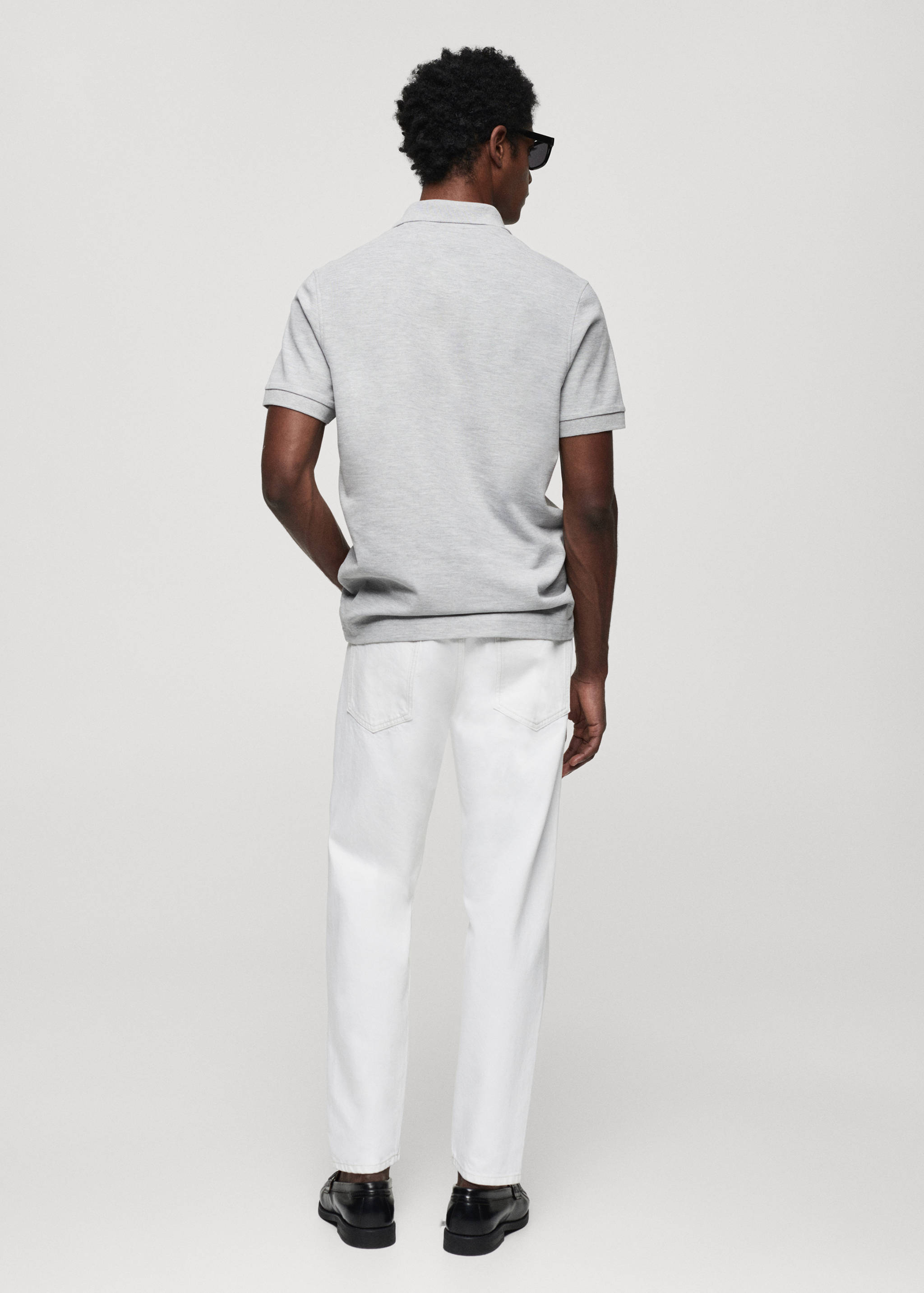 100% cotton pique polo shirt - Reverse of the article